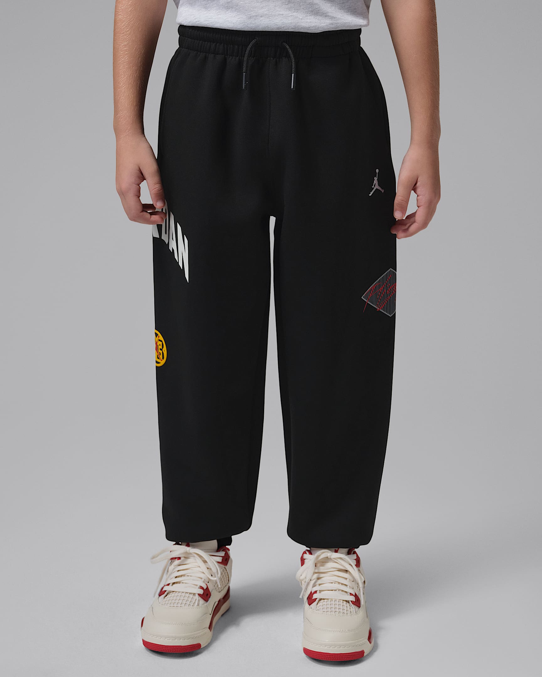 Jordan Dynasty Interlock 幼童长裤 - 黑