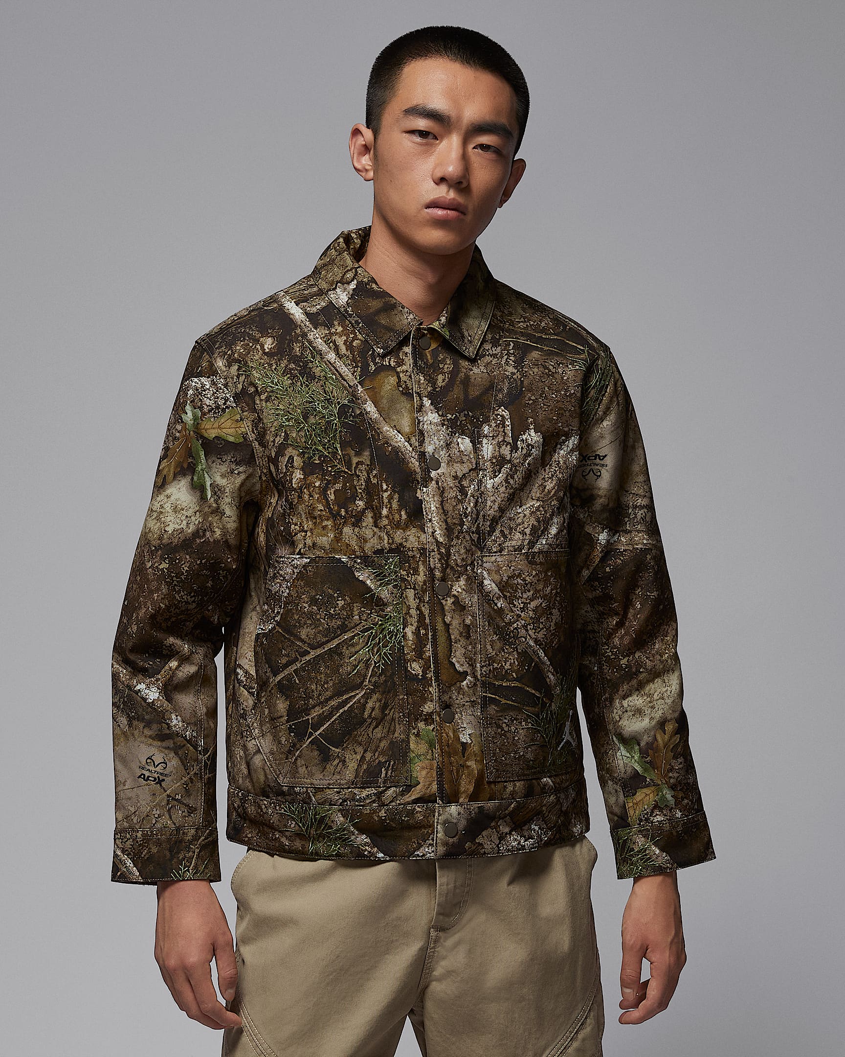 Jordan Flight Chicago Realtree 男子夹克 - 中橄榄绿/帆白