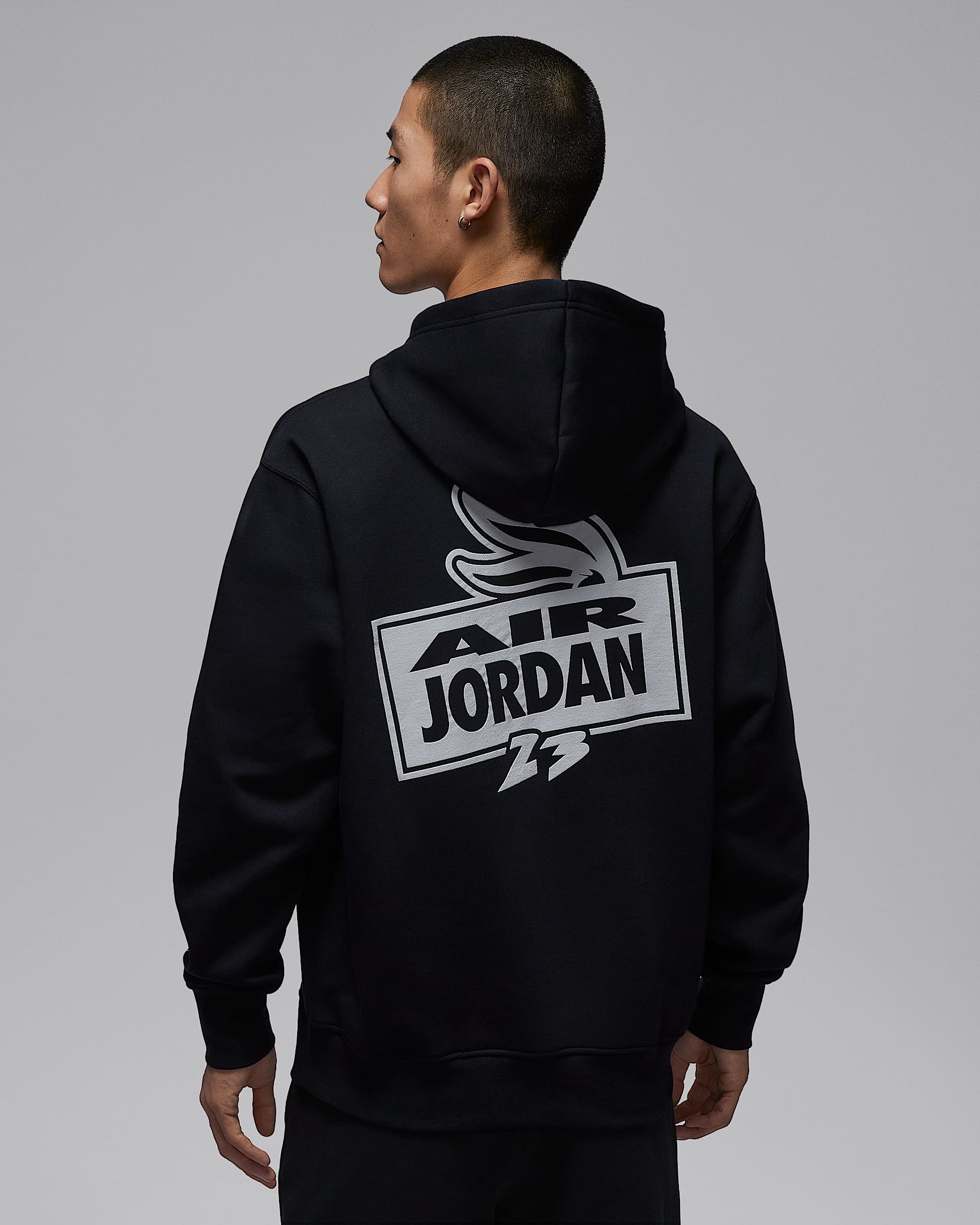 Jordan AJ8 男子加绒套头连帽衫 - 黑