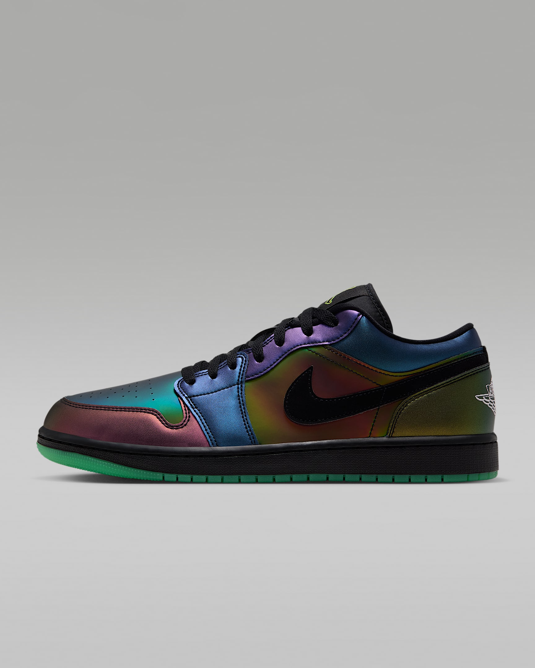Air Jordan 1 Low SE "魔力球" 空中大灌篮系列男子运动鞋 - 黑/行动绿/热情黄/金属银