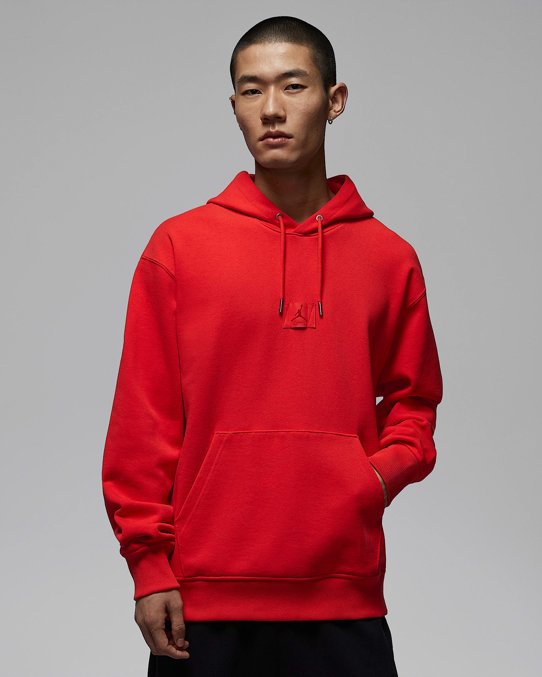 Jordan Flight Fleece 男子薄绒套头连帽衫 - 椒红/健身红