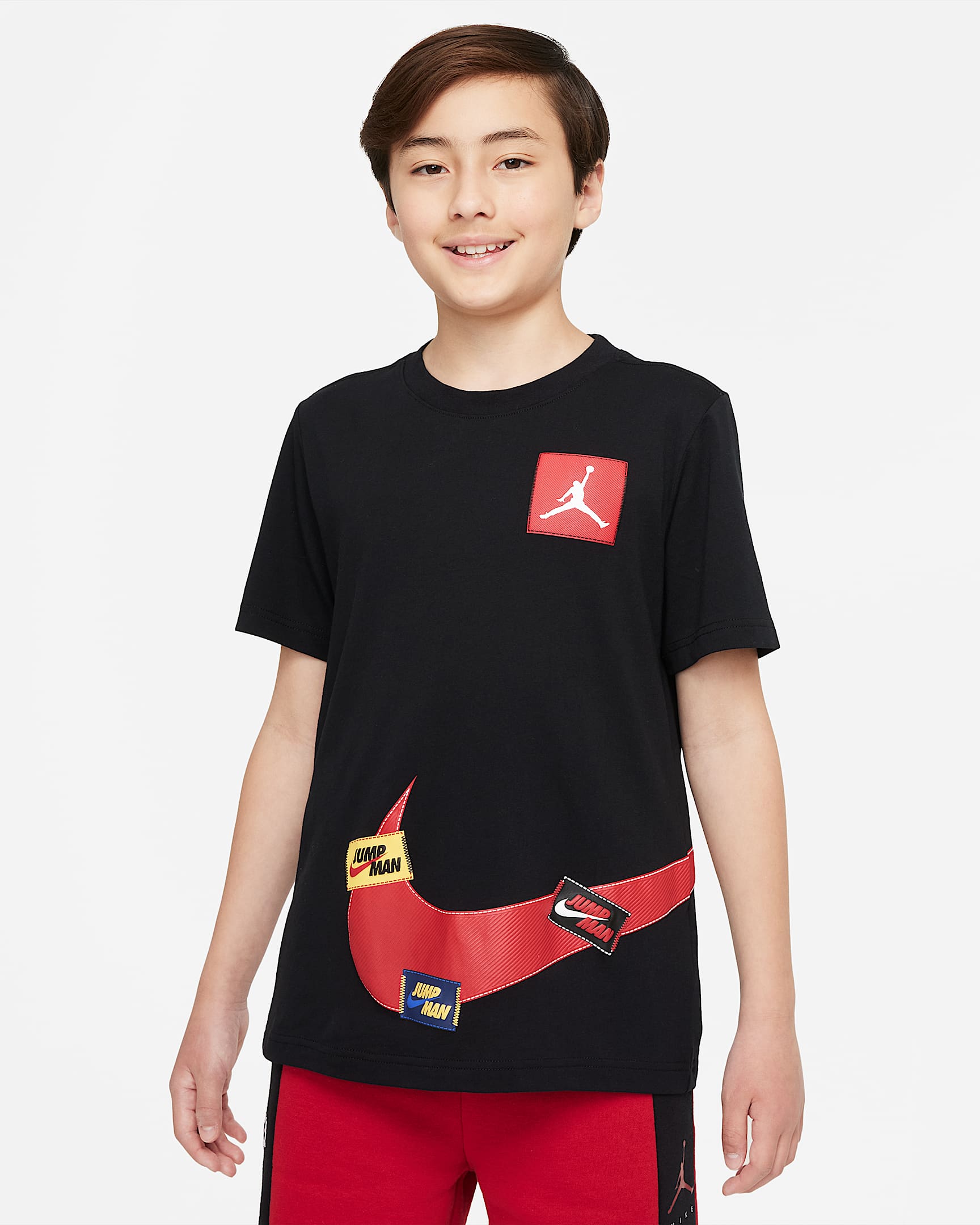 Jordan 大童（男孩）T恤 - 黑