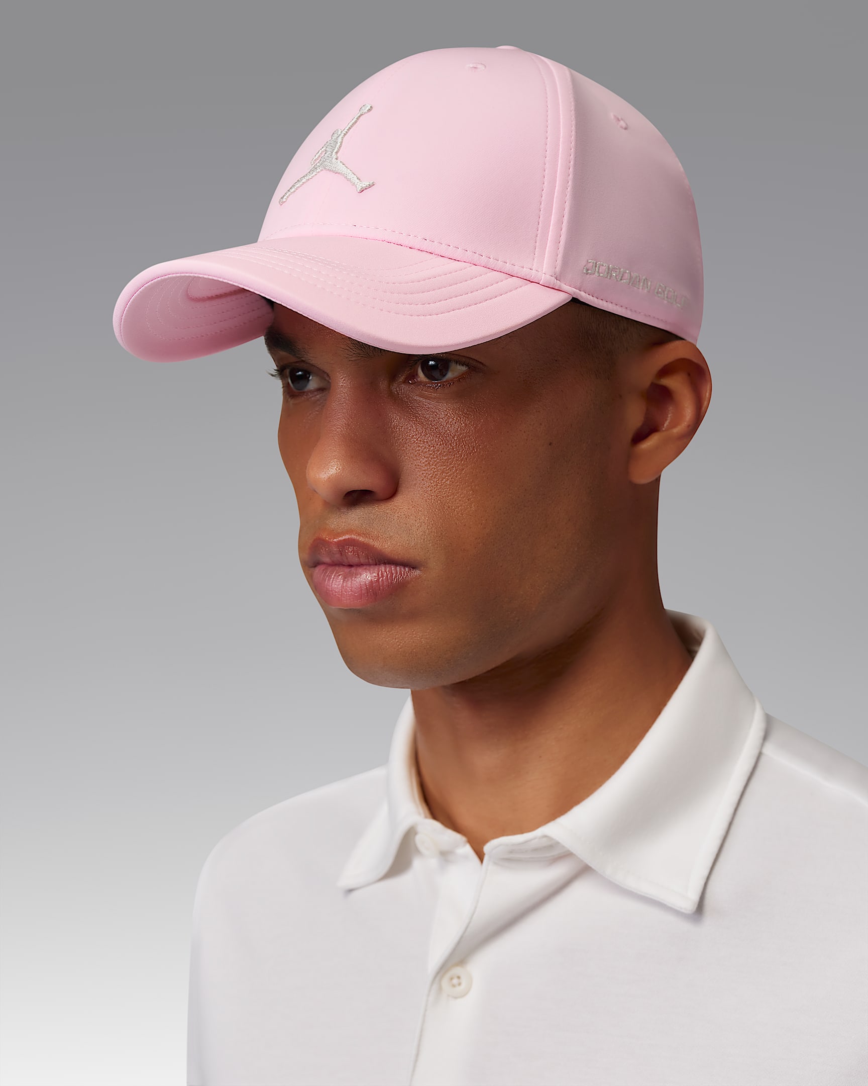 Jordan Club Dri-FIT 速干半硬顶高尔夫运动帽 - 中柔粉/帆白