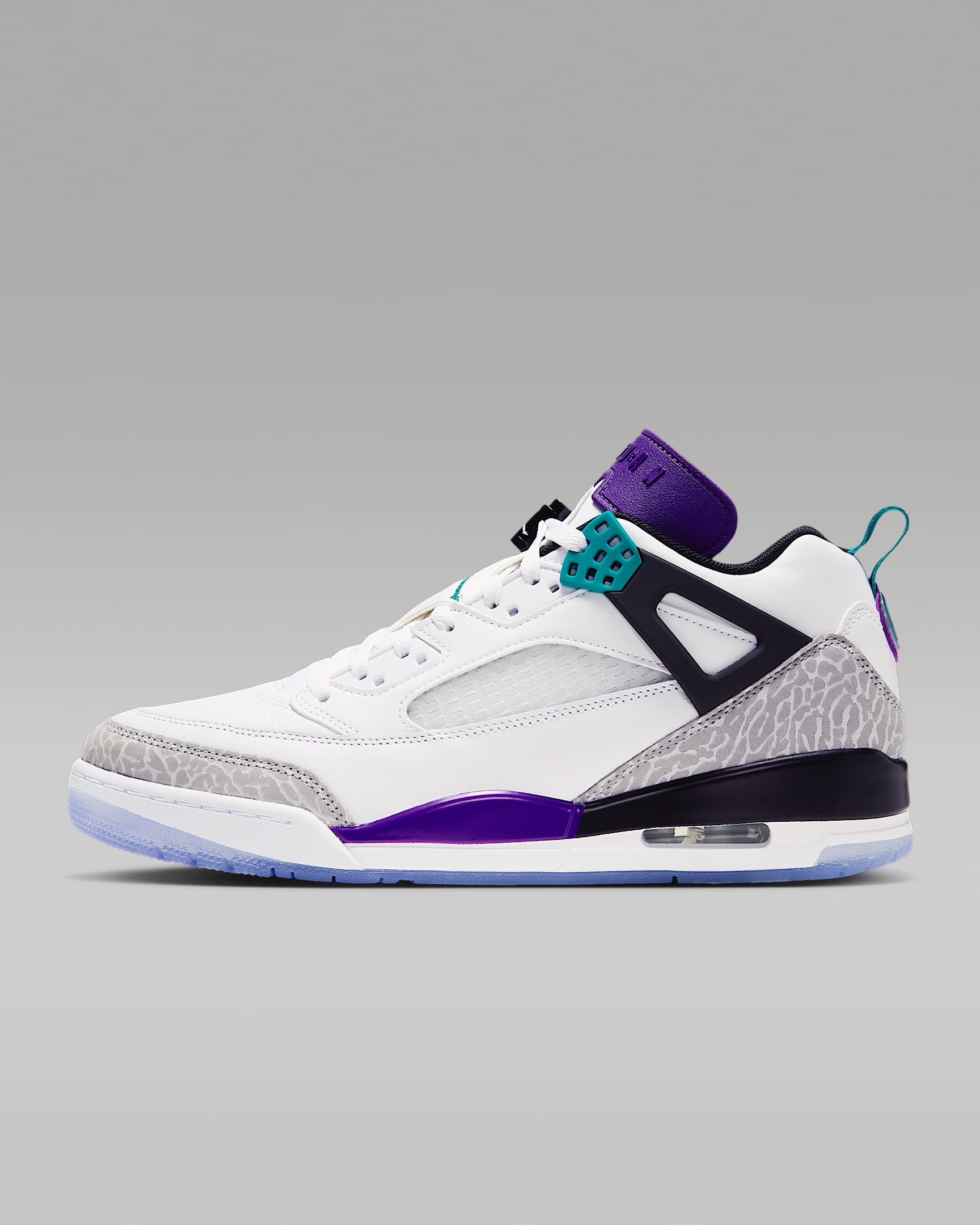 Jordan Spizike Low 男子运动鞋 - 白色/庭紫/浅烟灰/里约青