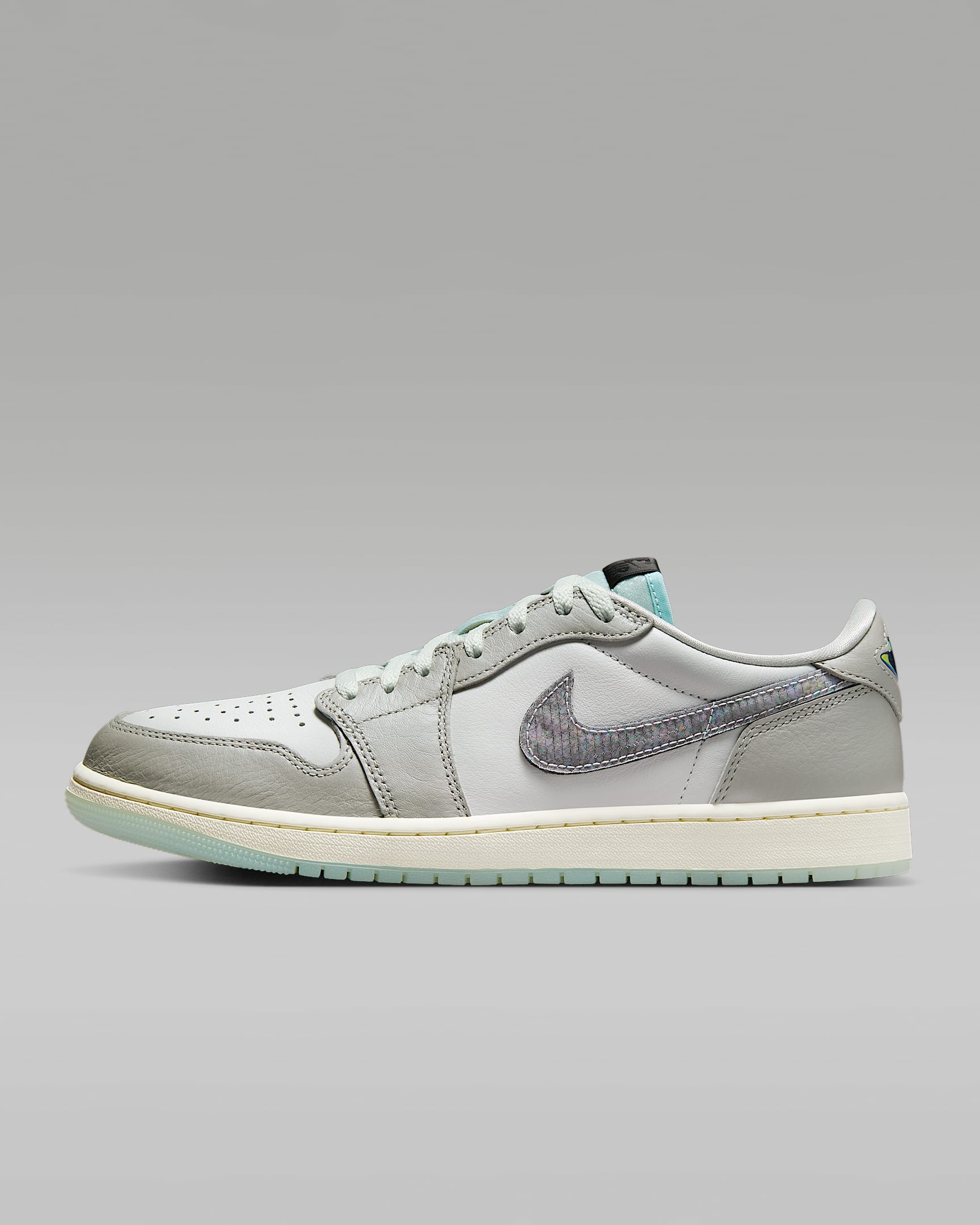 Air Jordan 1 Retro Low "CNY" 新年蜕变系列AJ1银蟒复刻男子运动鞋 - 山峰白/尘光子色/微绿/山峰白