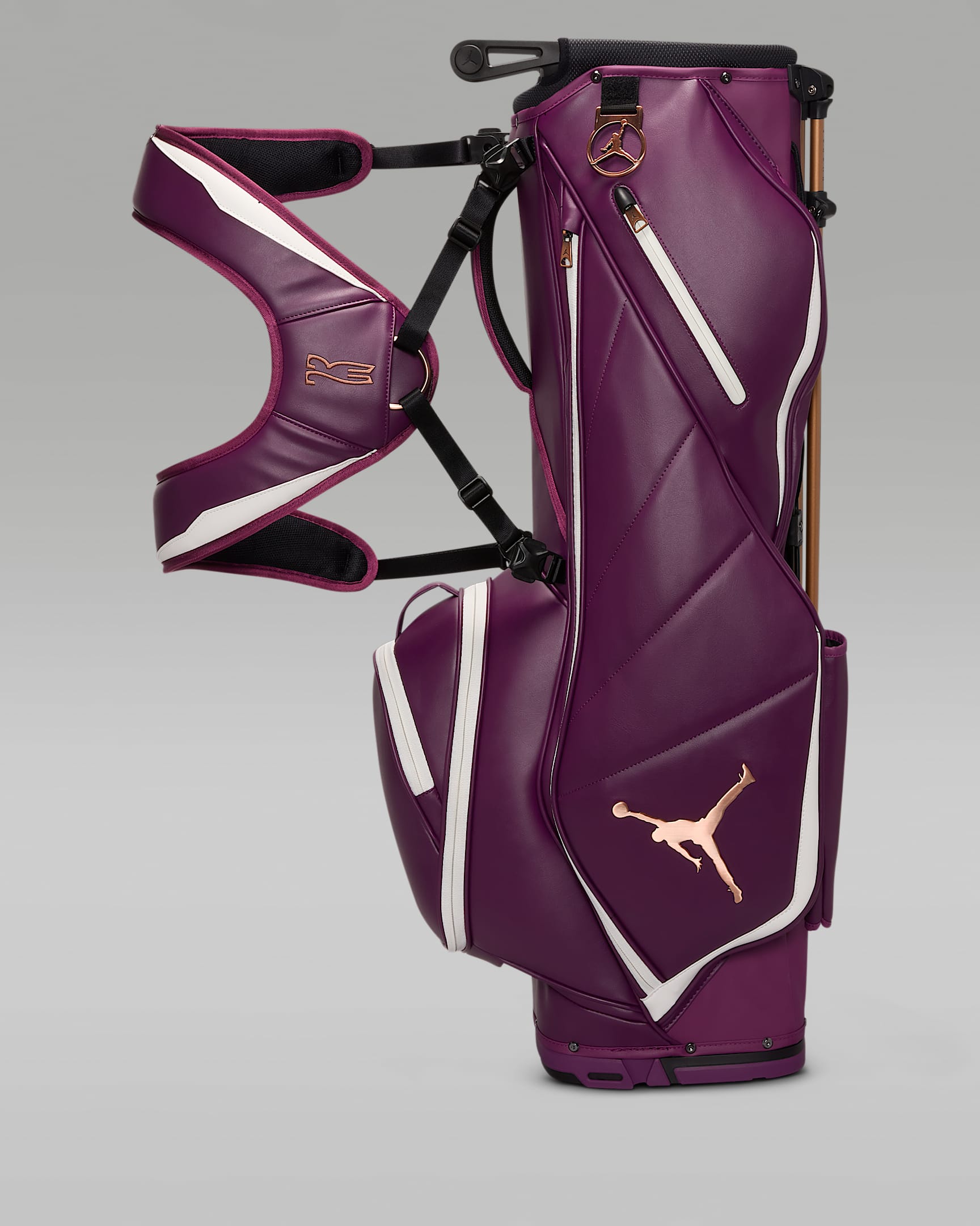 Jordan Fade Away Luxe 六格高尔夫球包 - 波尔多酒红色/帆白/金属色