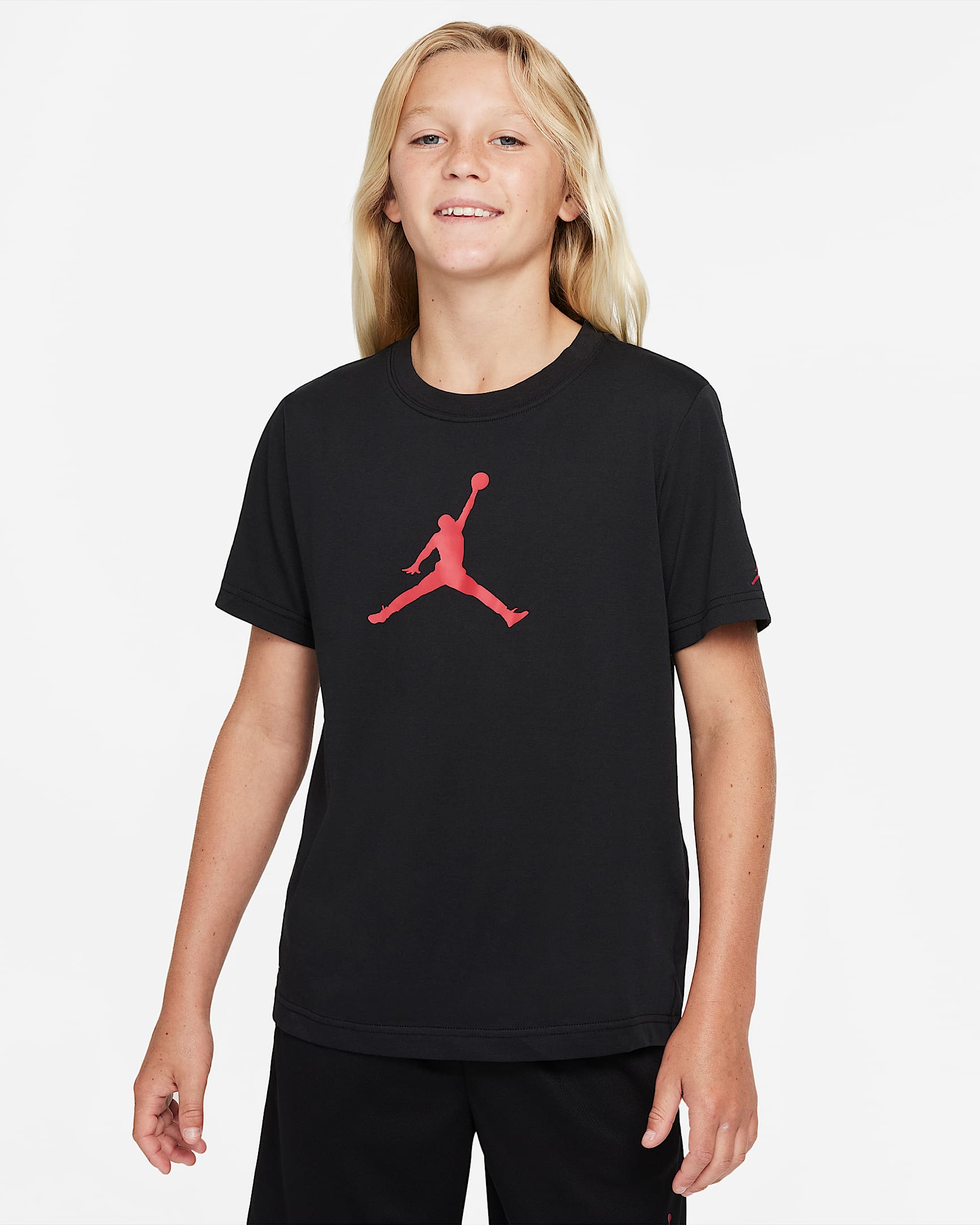 Jordan Dri-FIT 大童（男孩）T恤 - 黑