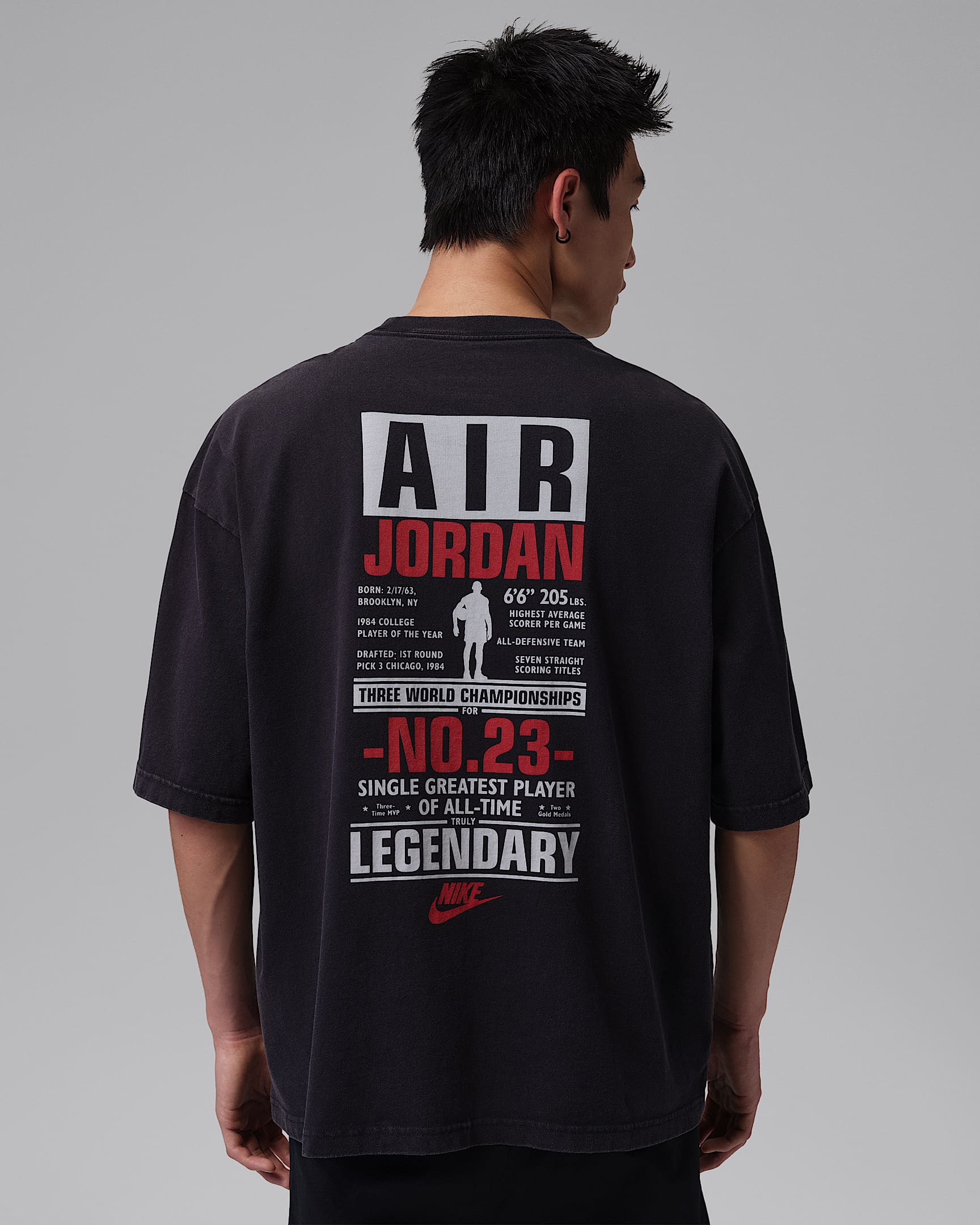 Jordan Flight 男子T恤 - 黑/大学红