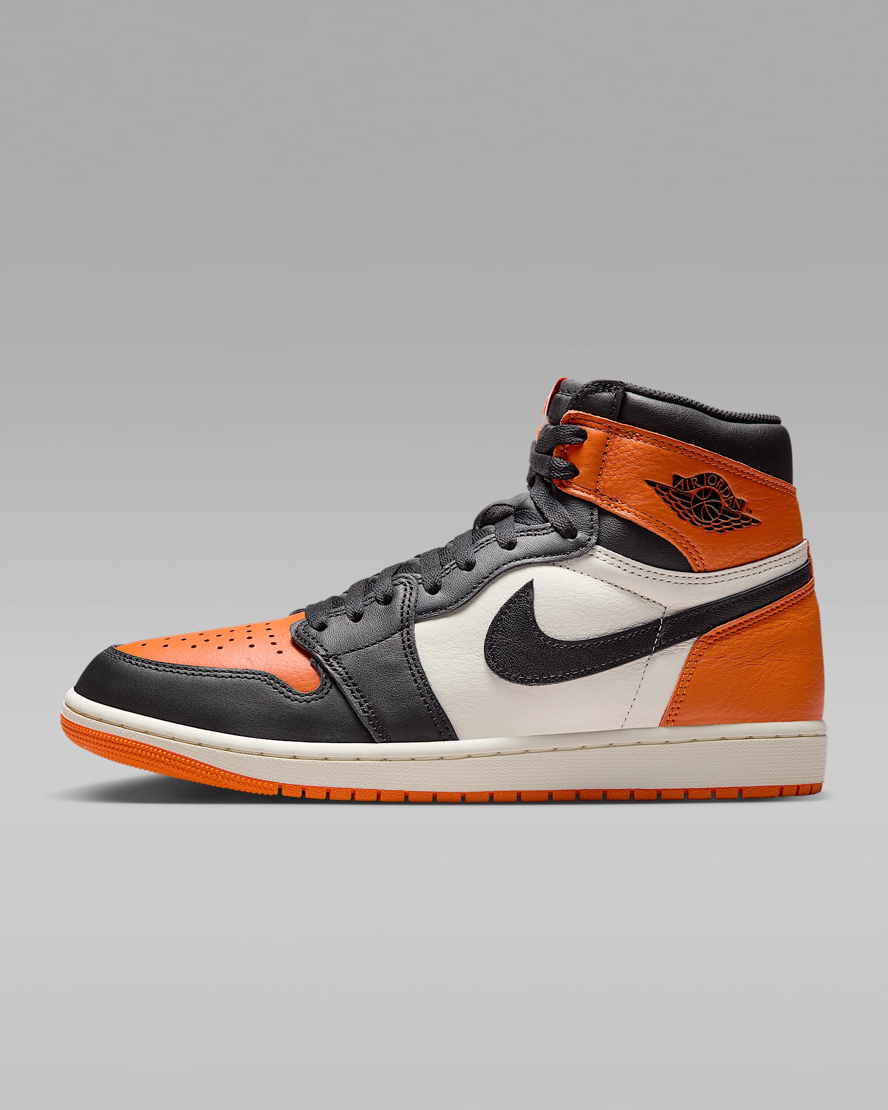 Air Jordan 1 Retro High OG 复刻男子运动鞋 - 黑/帆白/海星橙/黑