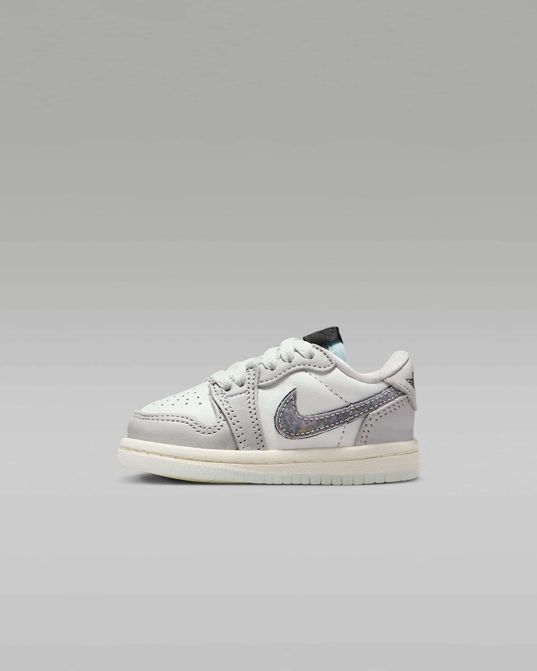 Jordan 1 Retro Low "CNY" 新年蜕变系列银蟒婴童运动鞋 - 山峰白/尘光子色/微绿/山峰白