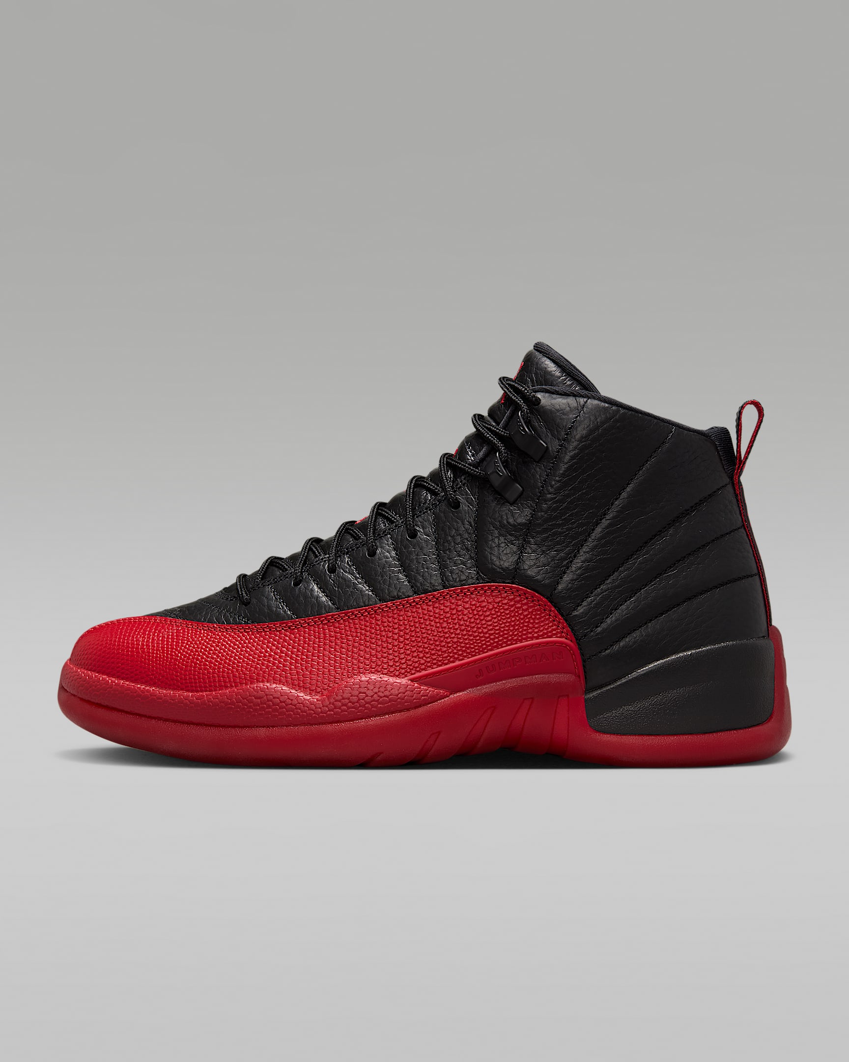 Air Jordan 12 Retro 复刻男子缓震复古运动鞋 - 黑/校园红