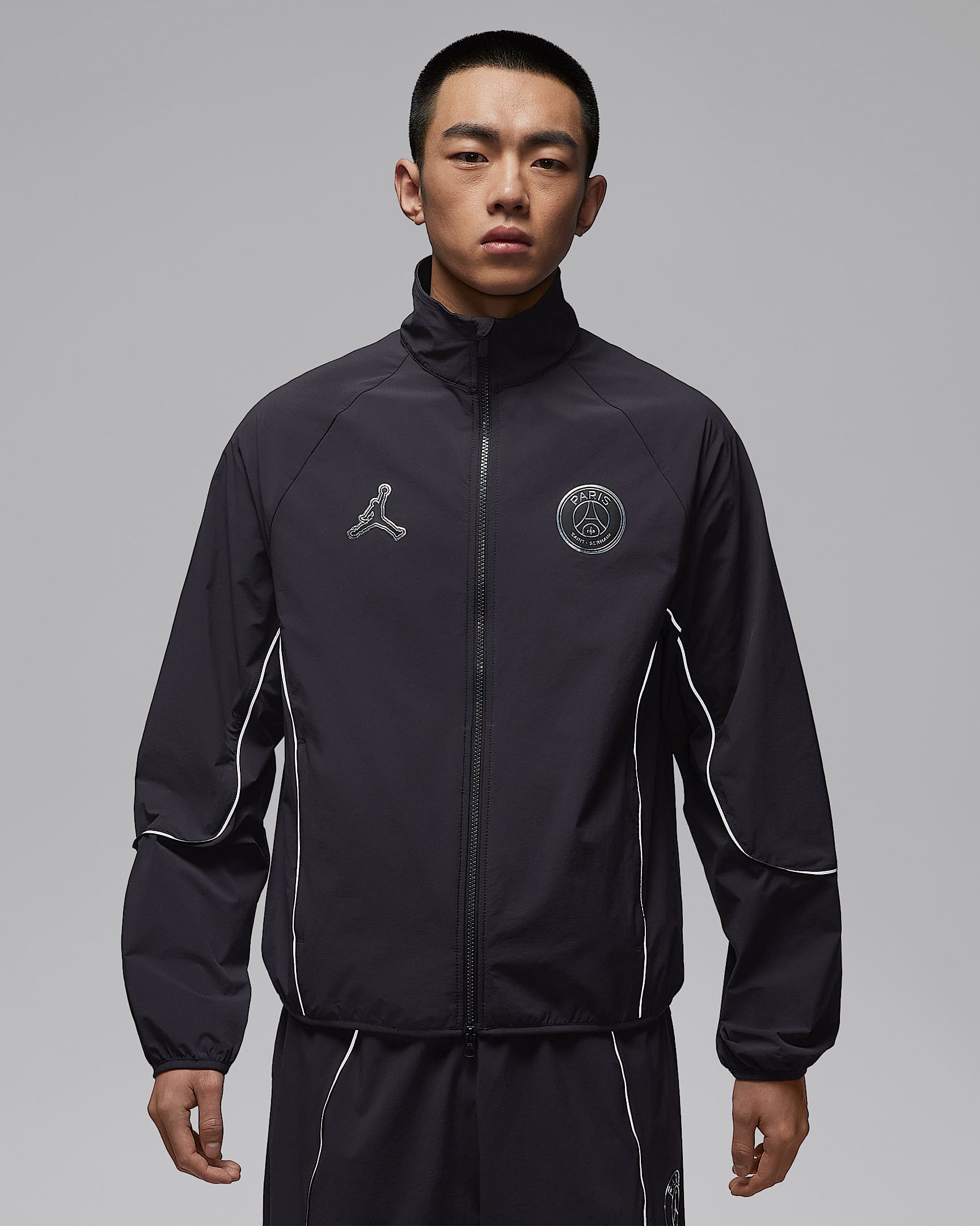 巴黎圣日耳曼足球俱乐部 Jordan Dri-FIT Anthem 男子防晒速干夹克 - 油灰