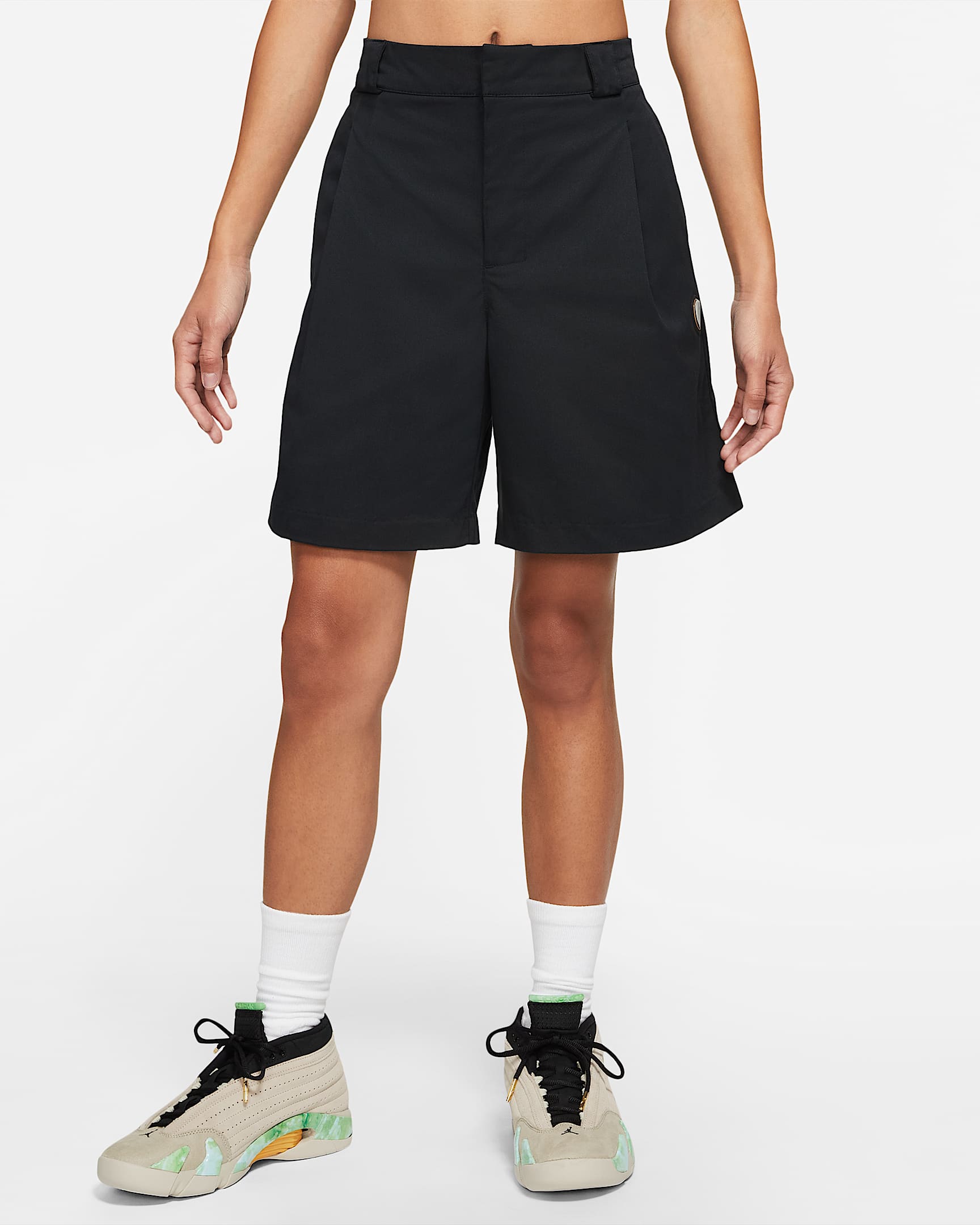 Jordan x Aleali May 女子短裤 - 黑/中橄榄绿