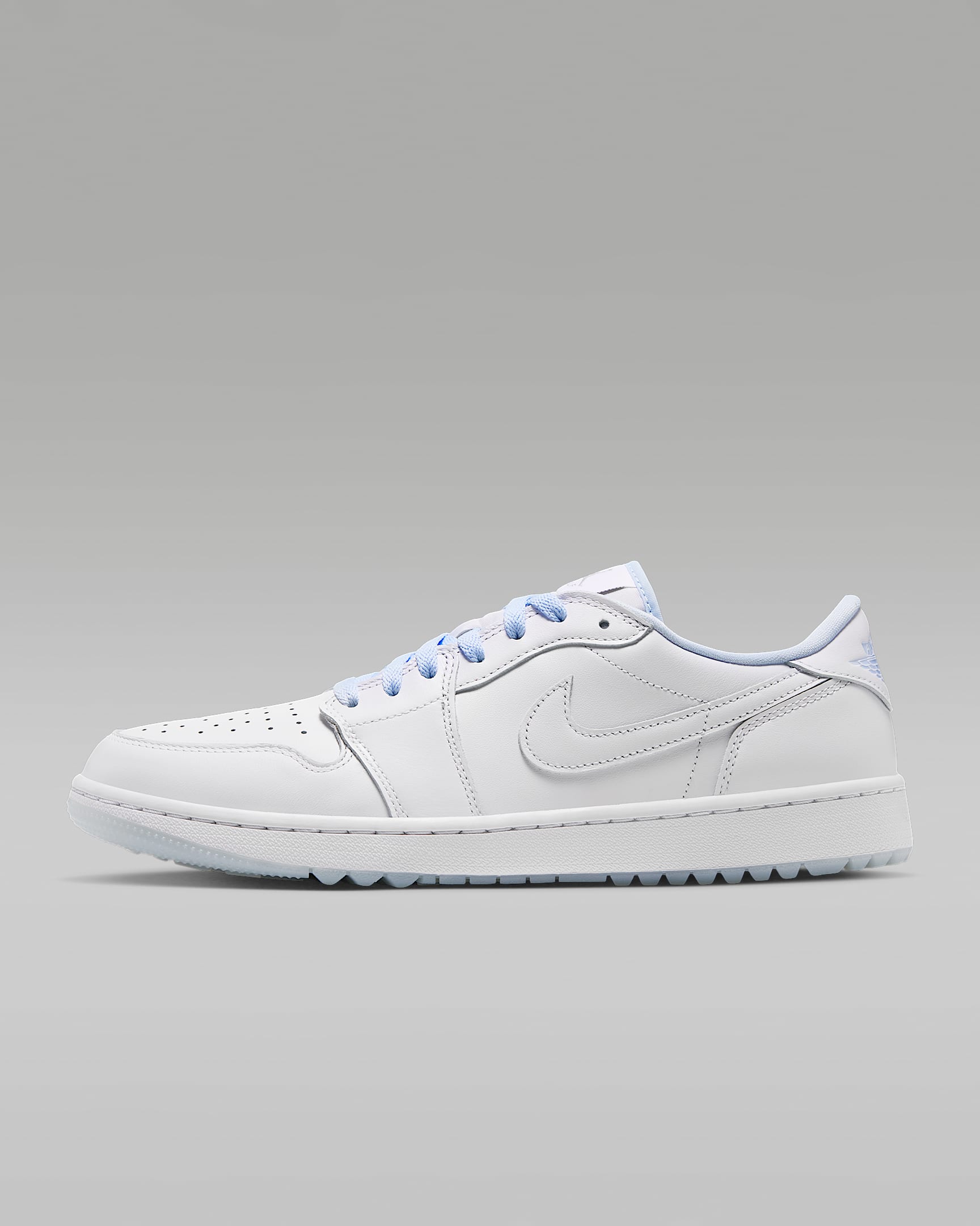 Air Jordan 1 Low G 高尔夫球鞋缓震抓地 - 白色/氢蓝/金属银/白色