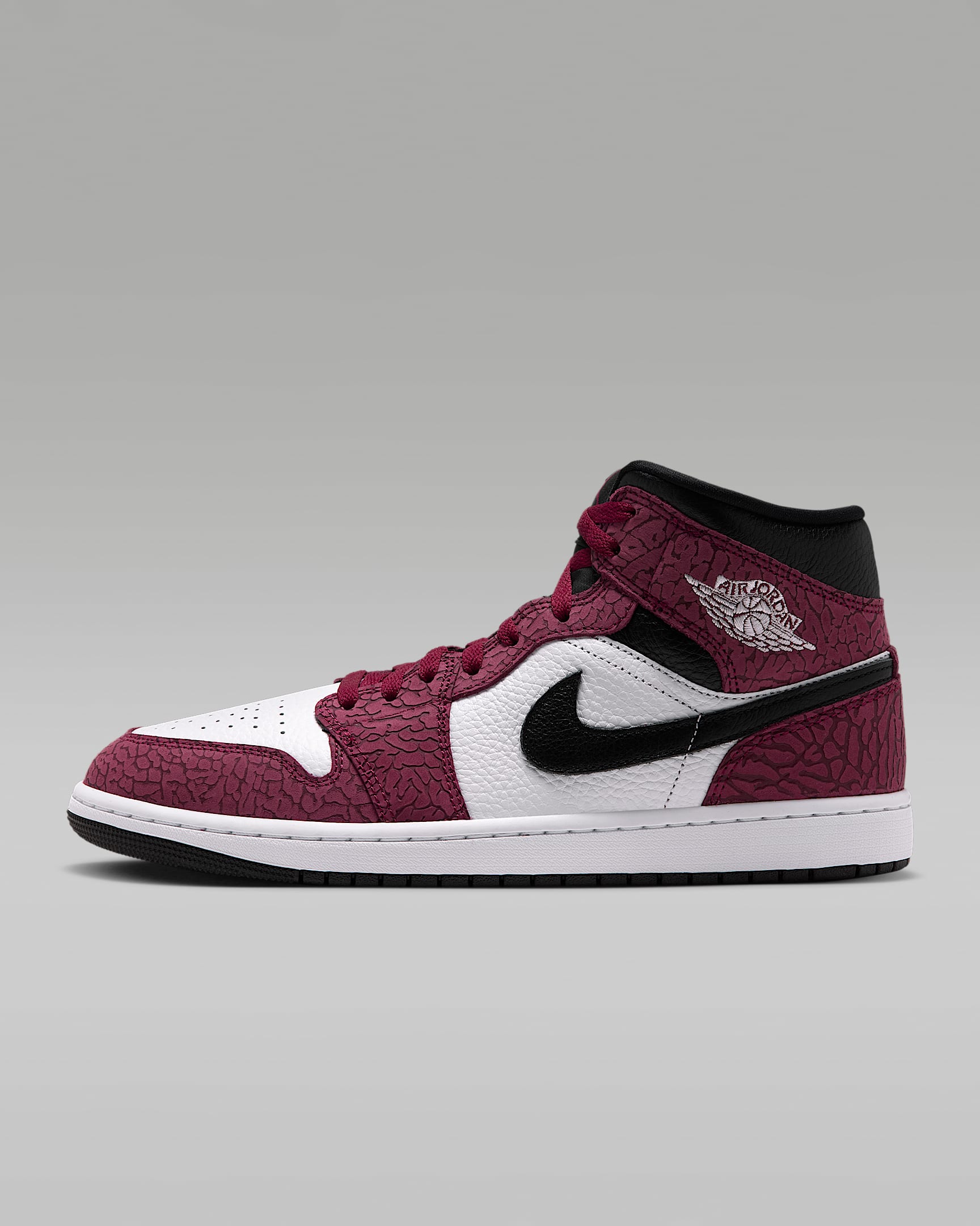 Air Jordan 1 Mid SE 男子运动鞋 - 队红/黑/暗队红/白色