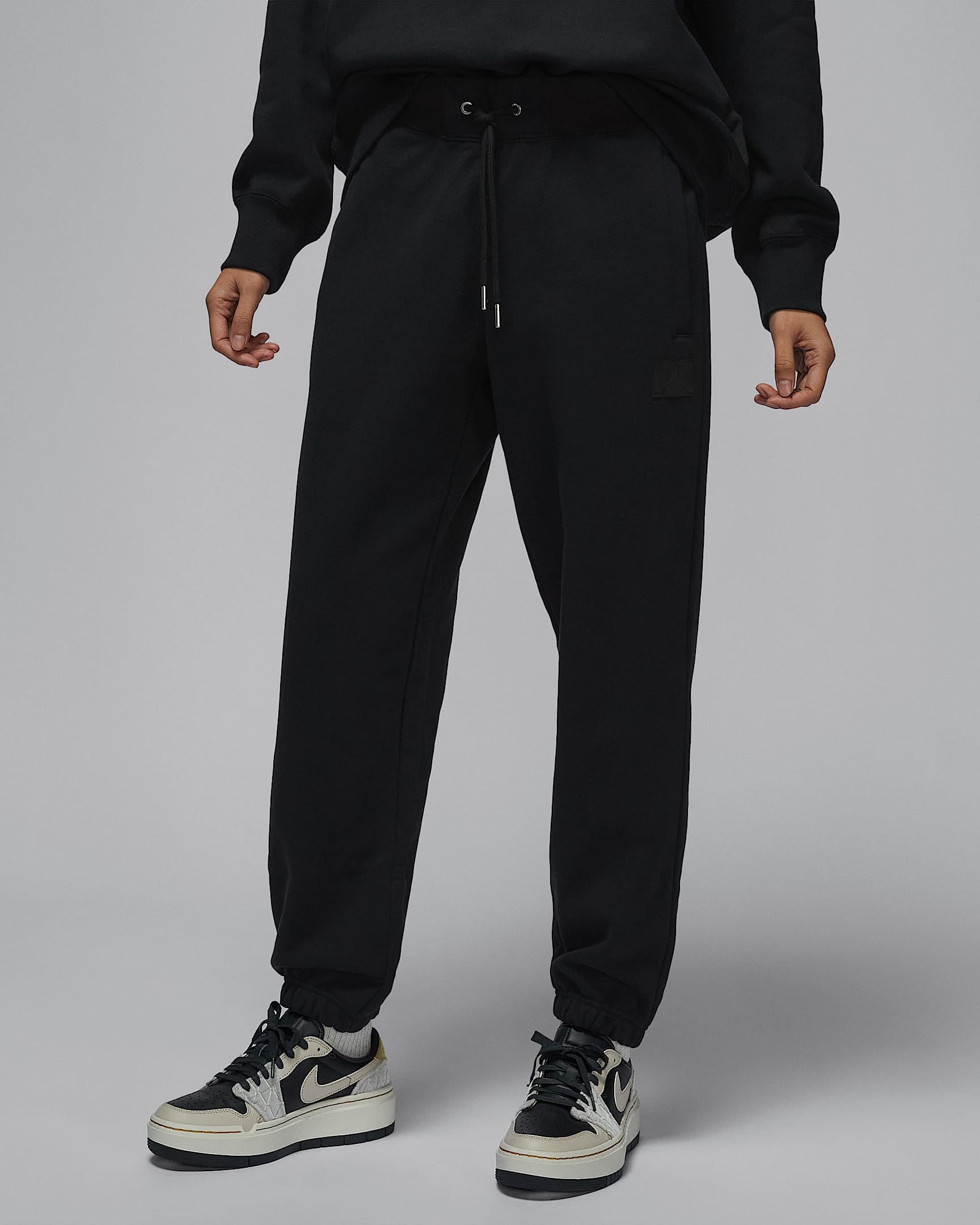 Jordan Flight Fleece 女子长裤 - 黑/暗烟灰