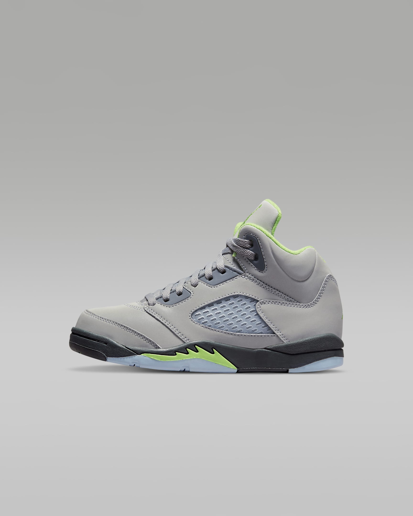 Jordan 5 Retro (PS) 复刻幼童运动童鞋 - 银/燧石灰/豆绿