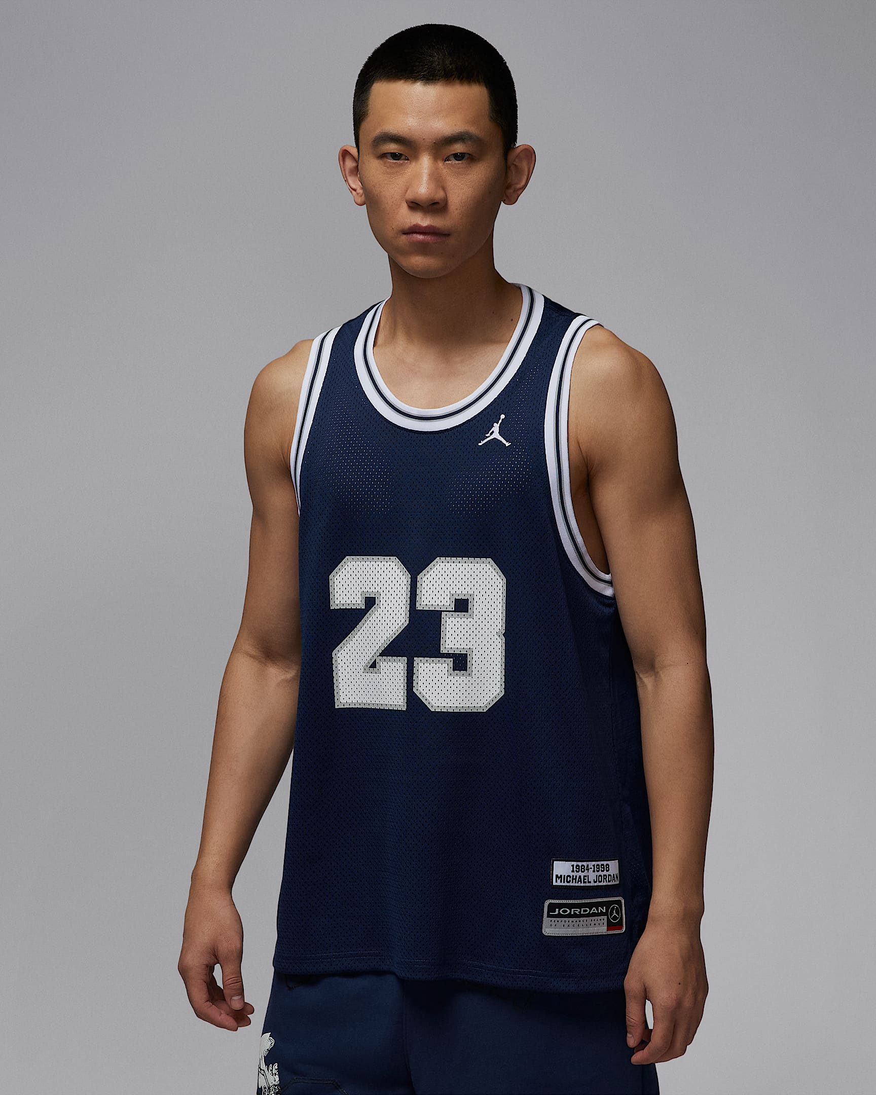 Jordan Essentials 男子夏日球衣 - 深藏青/白色