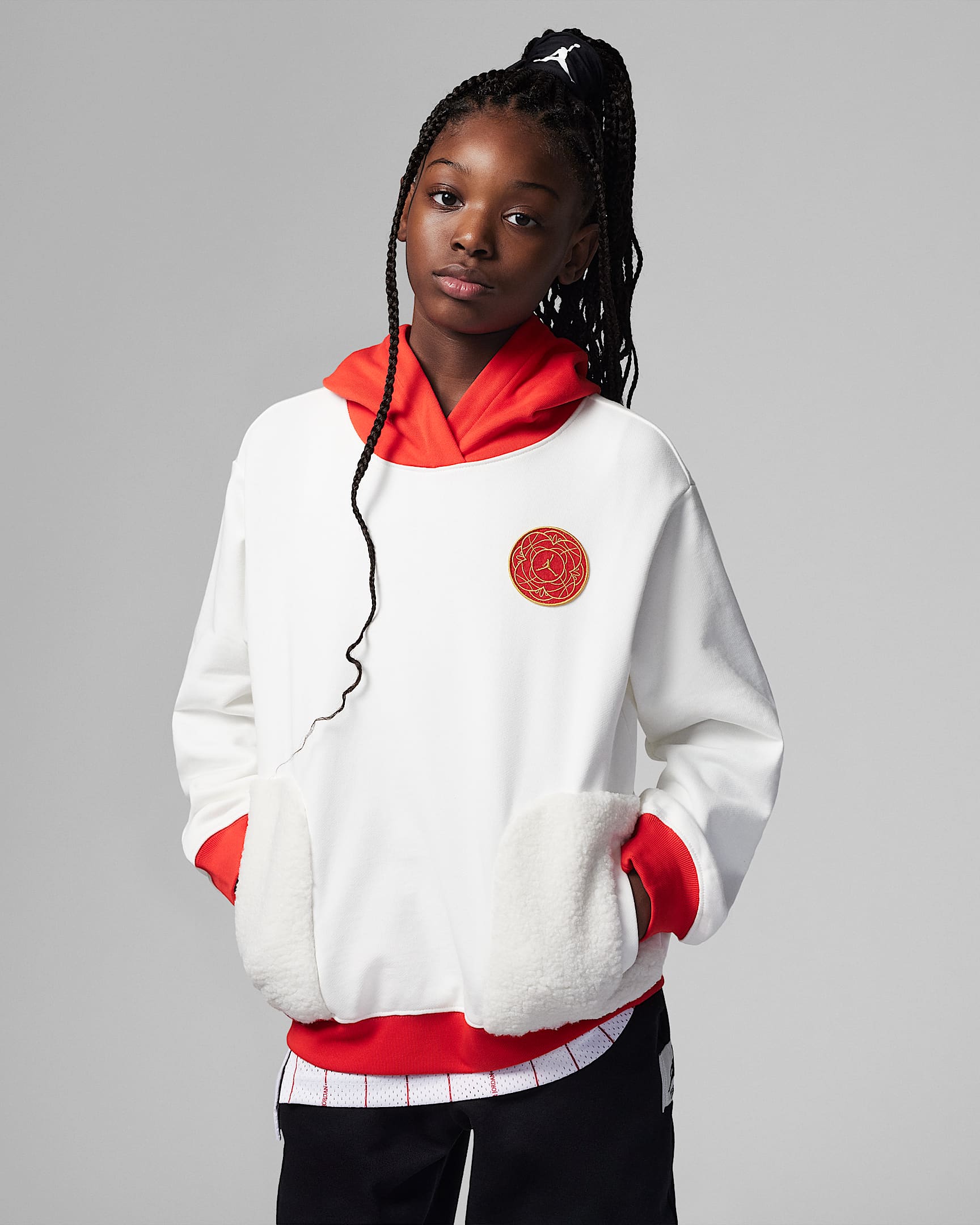 Jordan Jumpman 大童套头连帽衫 - 象牙白