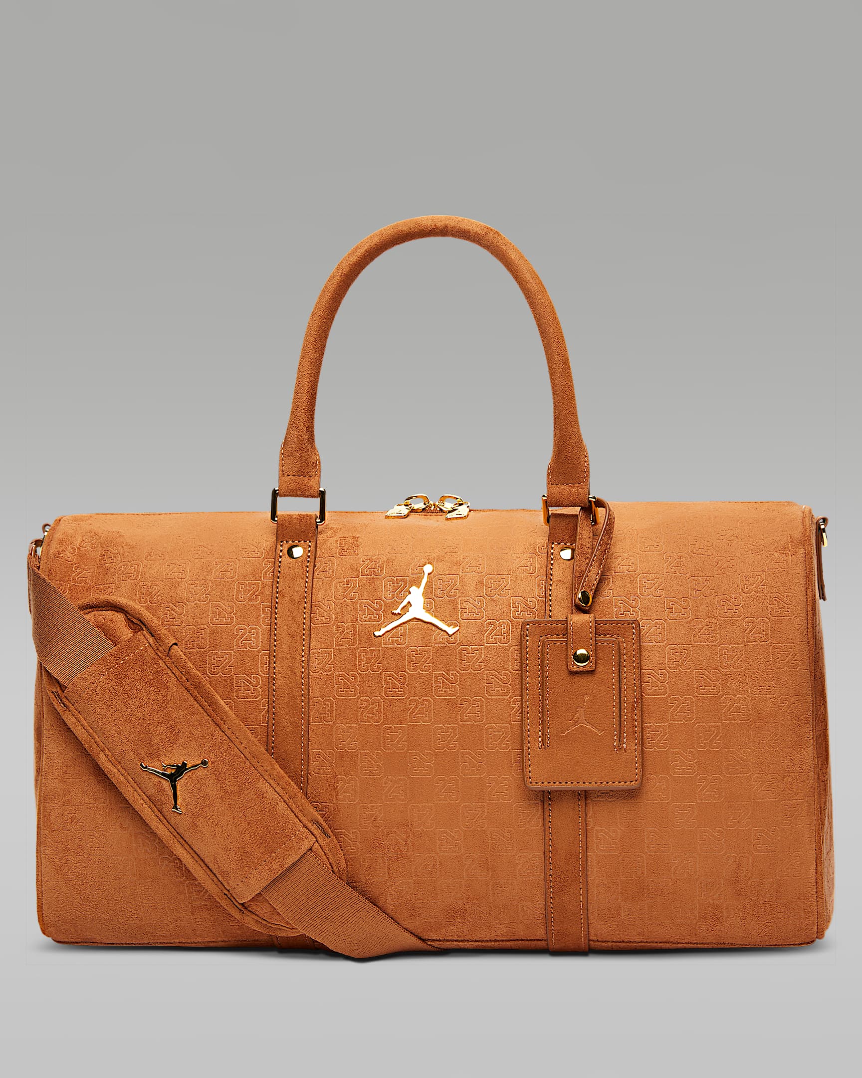 Jordan Monogram 合成翻毛皮行李包 - 白兰地白