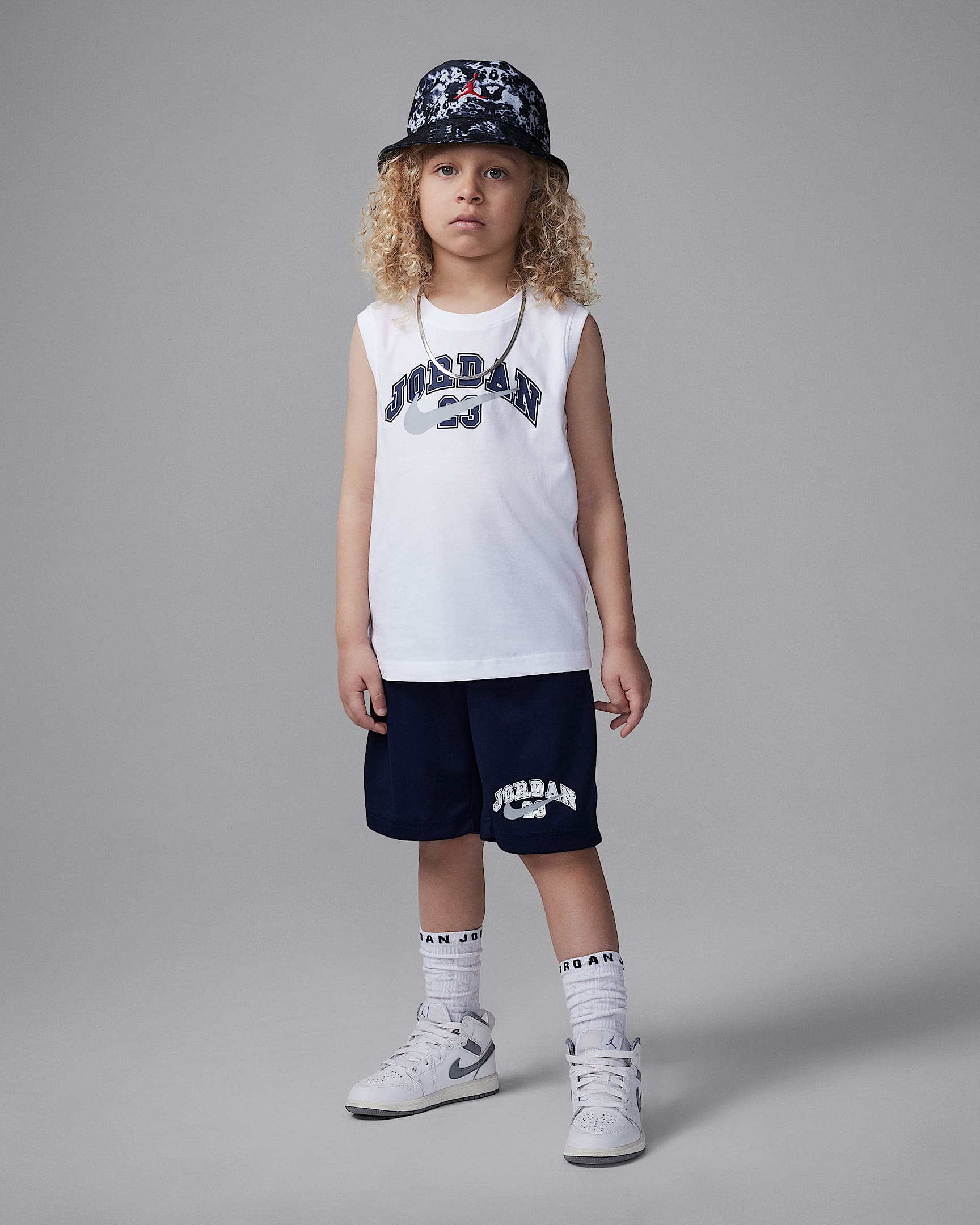 Jordan MVP Jordan 23 幼童背心和短裤套装 - 深藏青