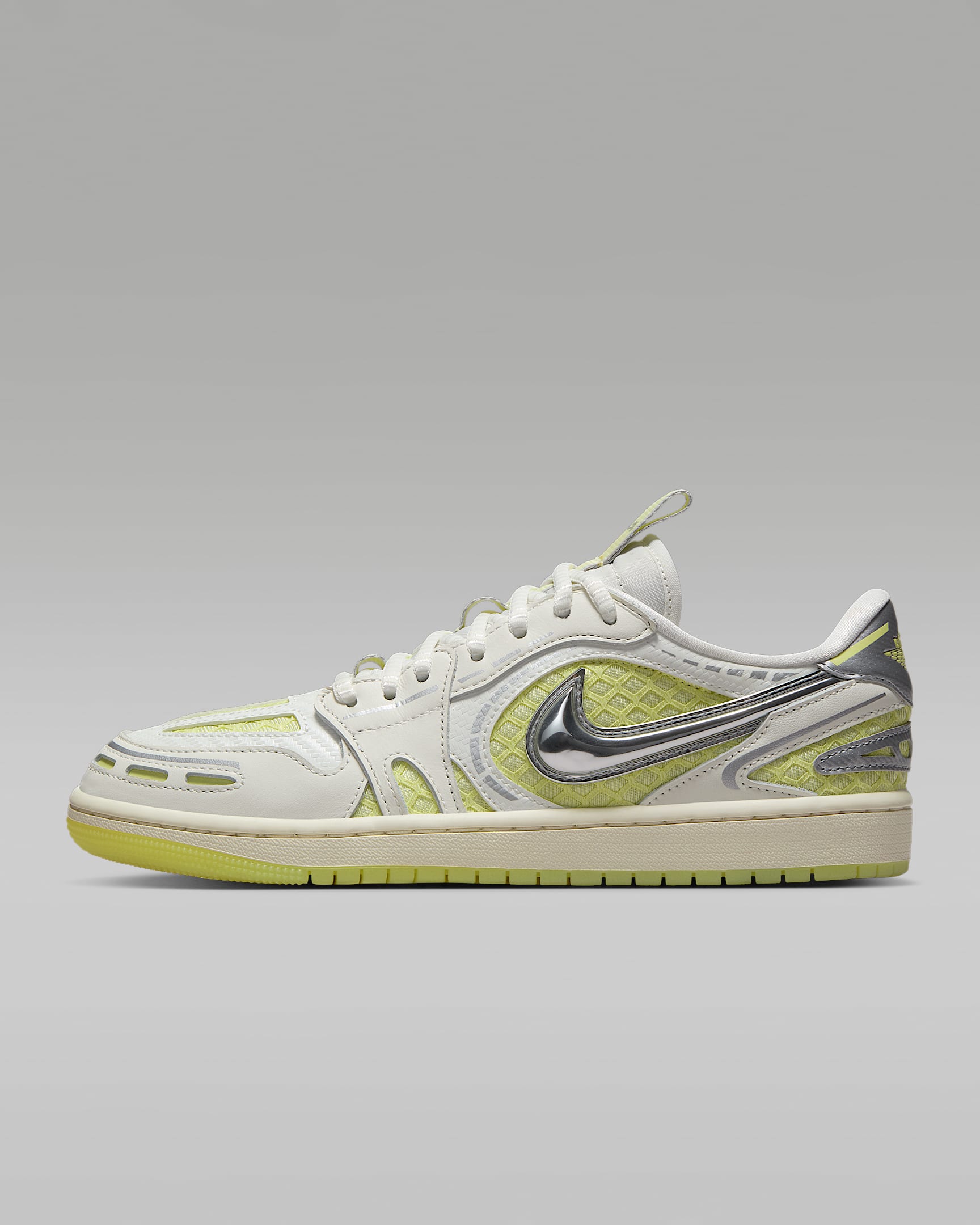 Air Jordan 1 Low Method of Make 女子运动鞋 - 帆白/金属银/明亮绿