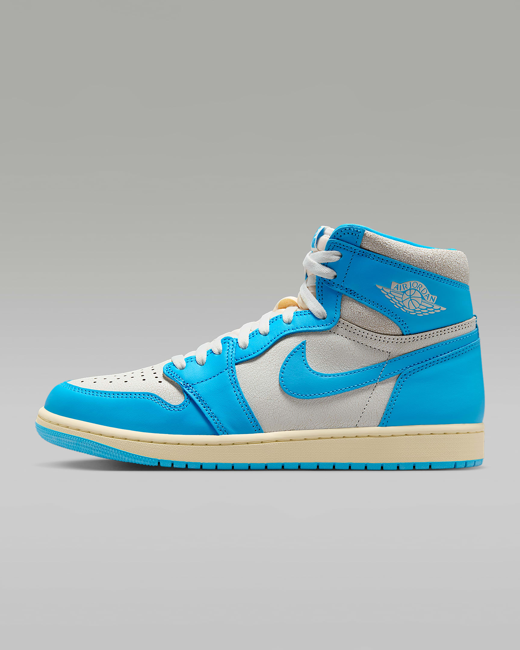 Air Jordan 1 Retro High OG "UNC Reimagined" 复刻男子运动鞋 - 暗白蓝/帆白/暗白蓝