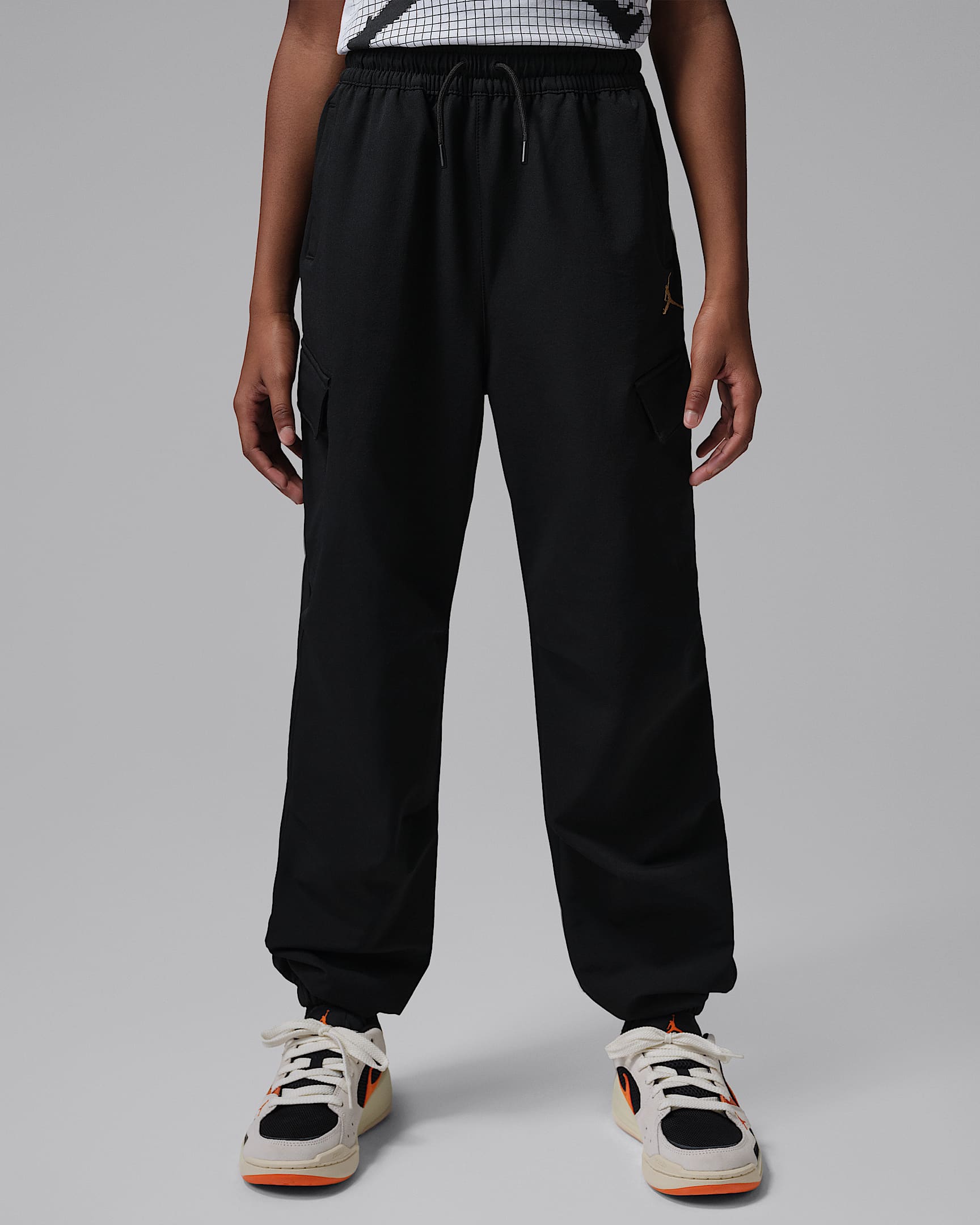 Jordan 新年系列大童梭织长裤 - 黑