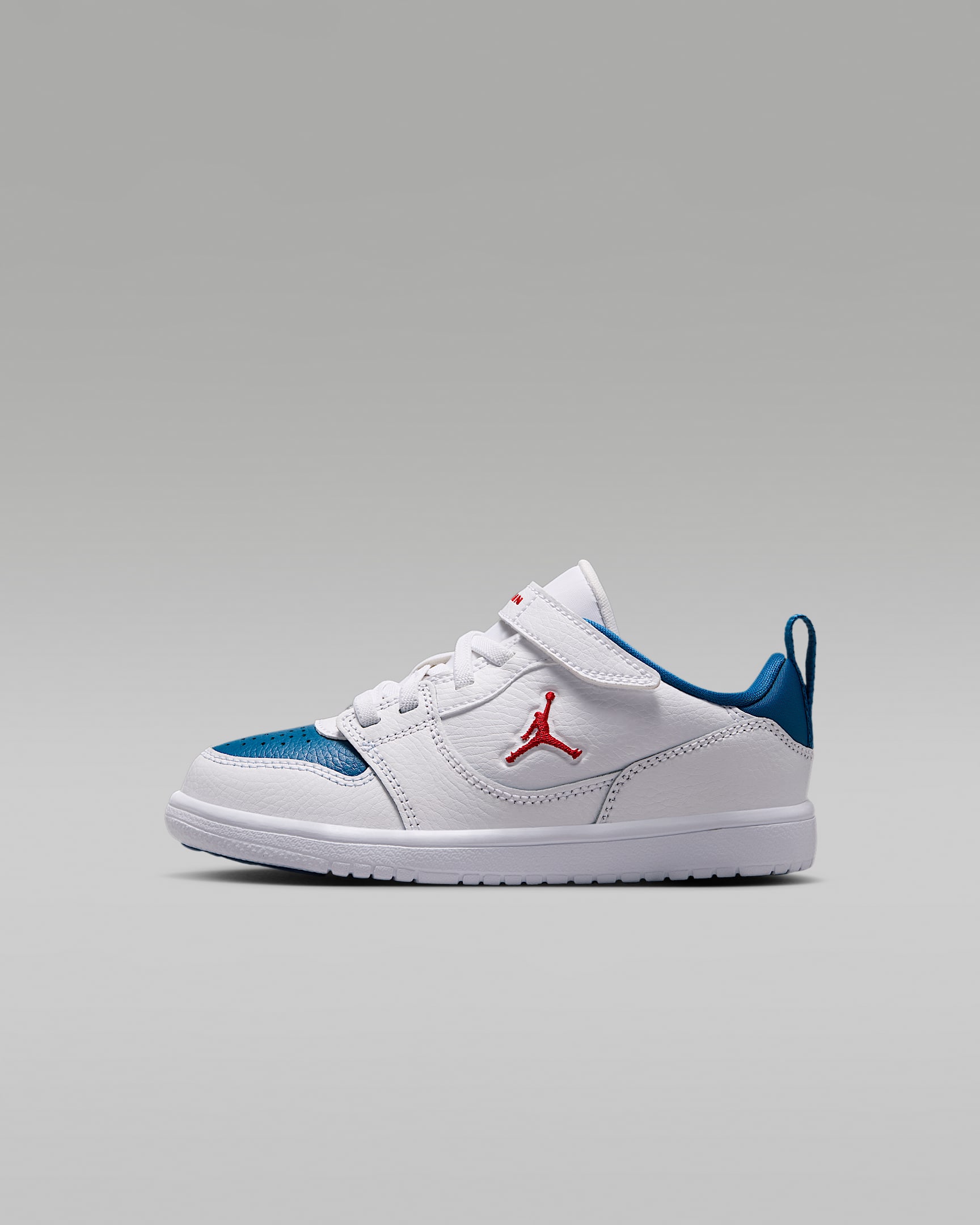 Jordan Court Connect Low 幼童运动鞋 - 白色/纯蓝/火焰红