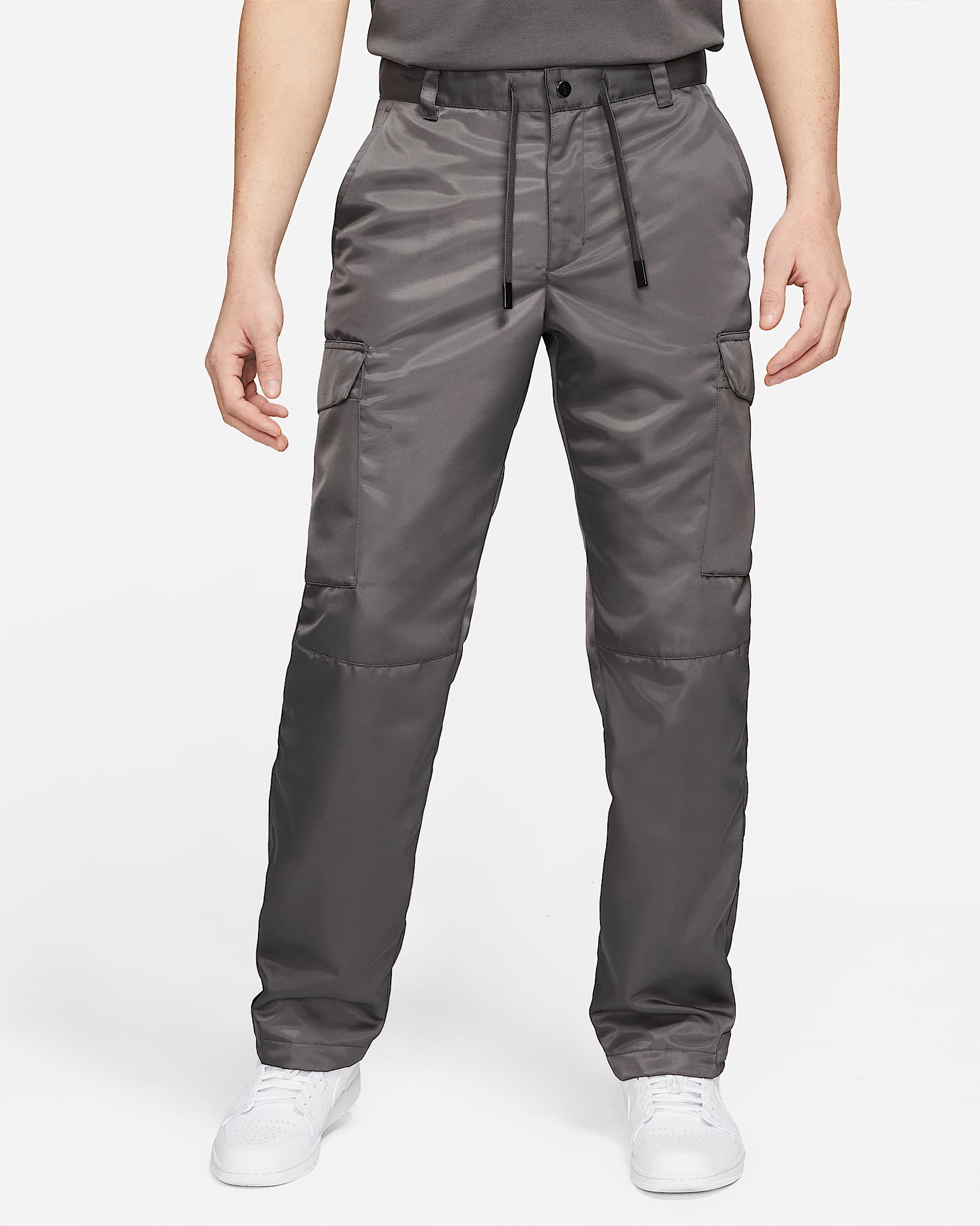 Jordan x A Ma Maniére 男子梭织工装长裤 - 深雾灰/黑