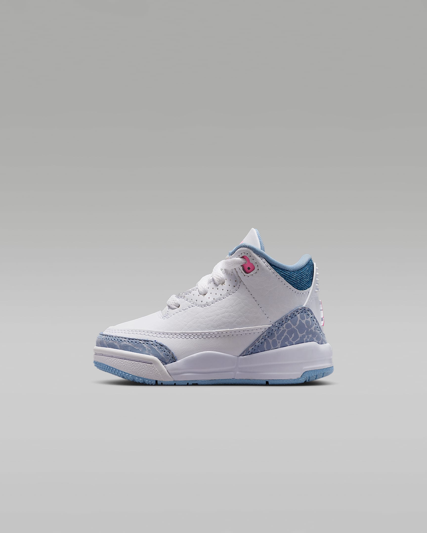 Jordan 3 Retro 复刻婴童运动鞋 - 白色/狂喜钴蓝/足球灰/霞光粉