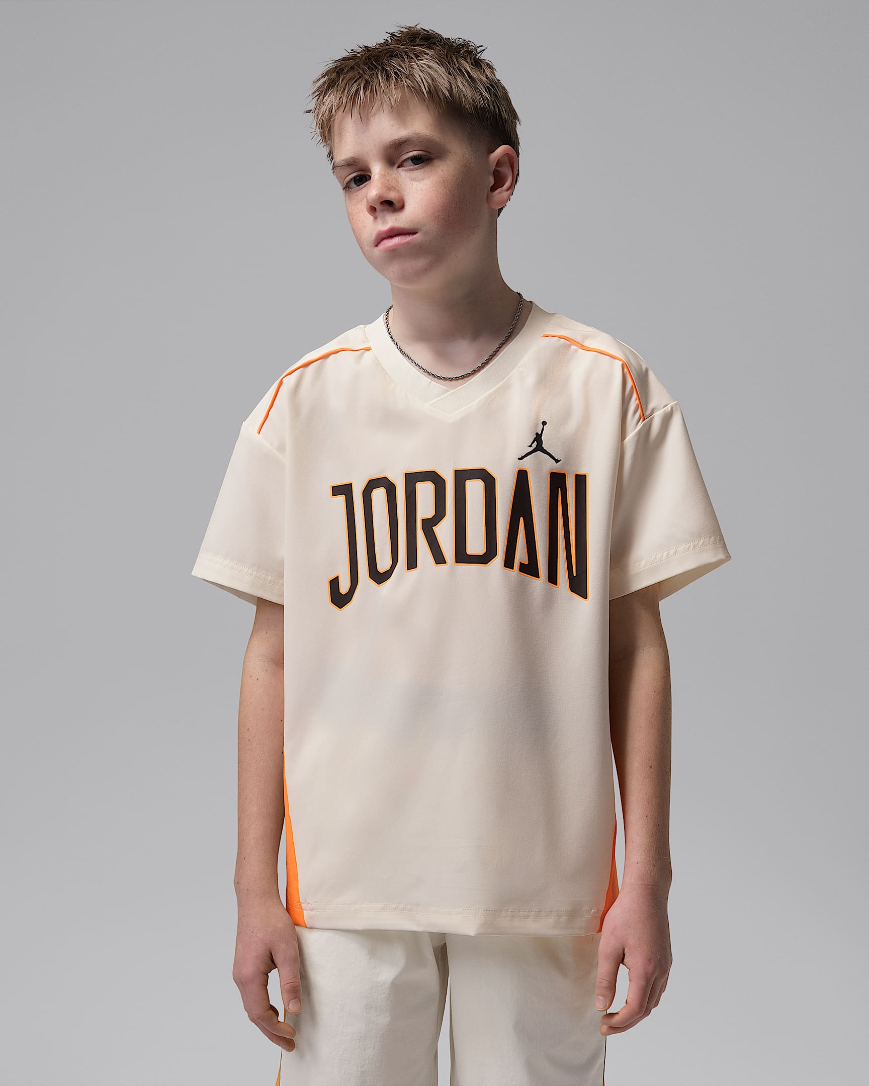 Jordan Prestige 大童防晒上衣 - 淡象牙白