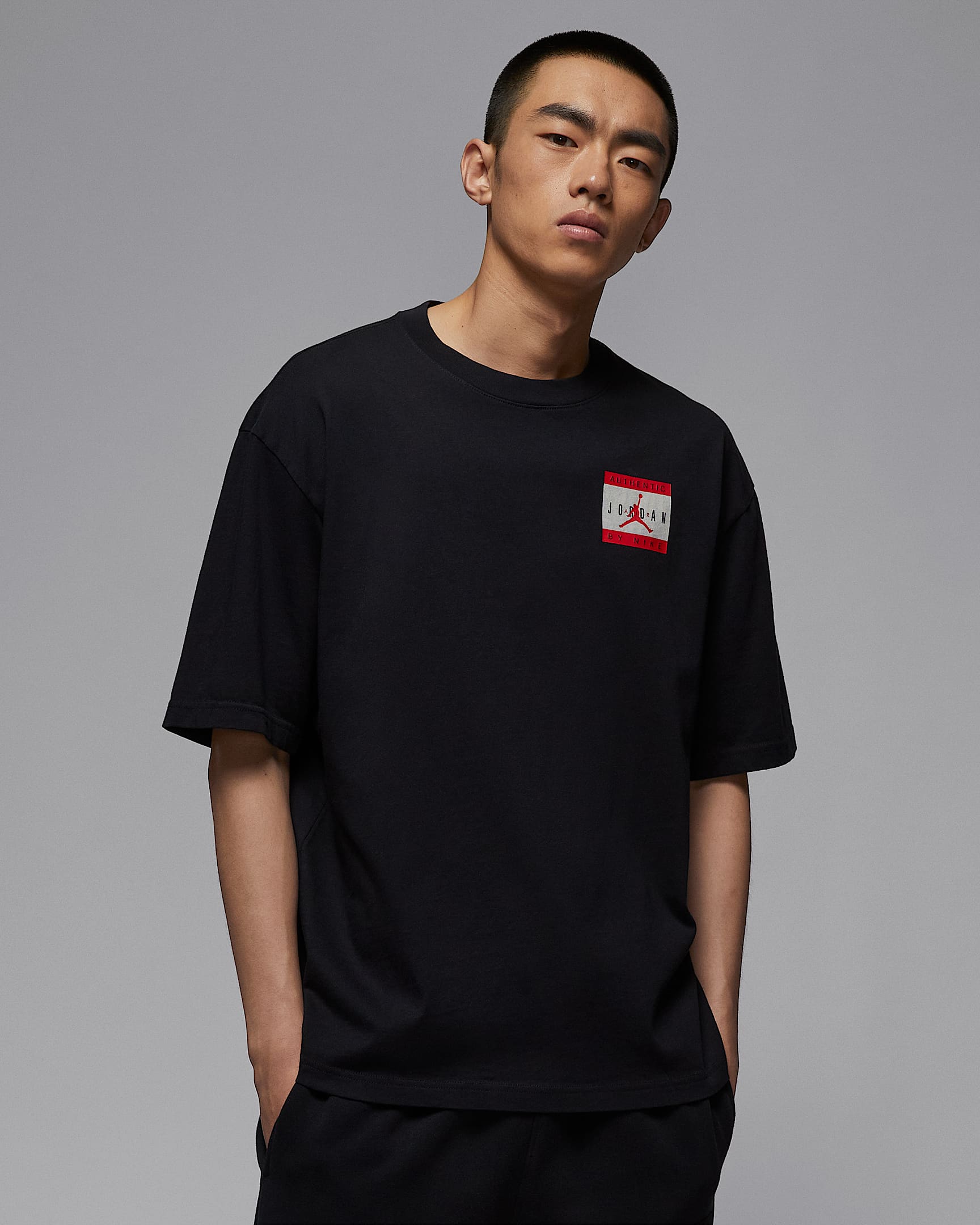 Jordan Brand 男子T恤 - 黑/大学红