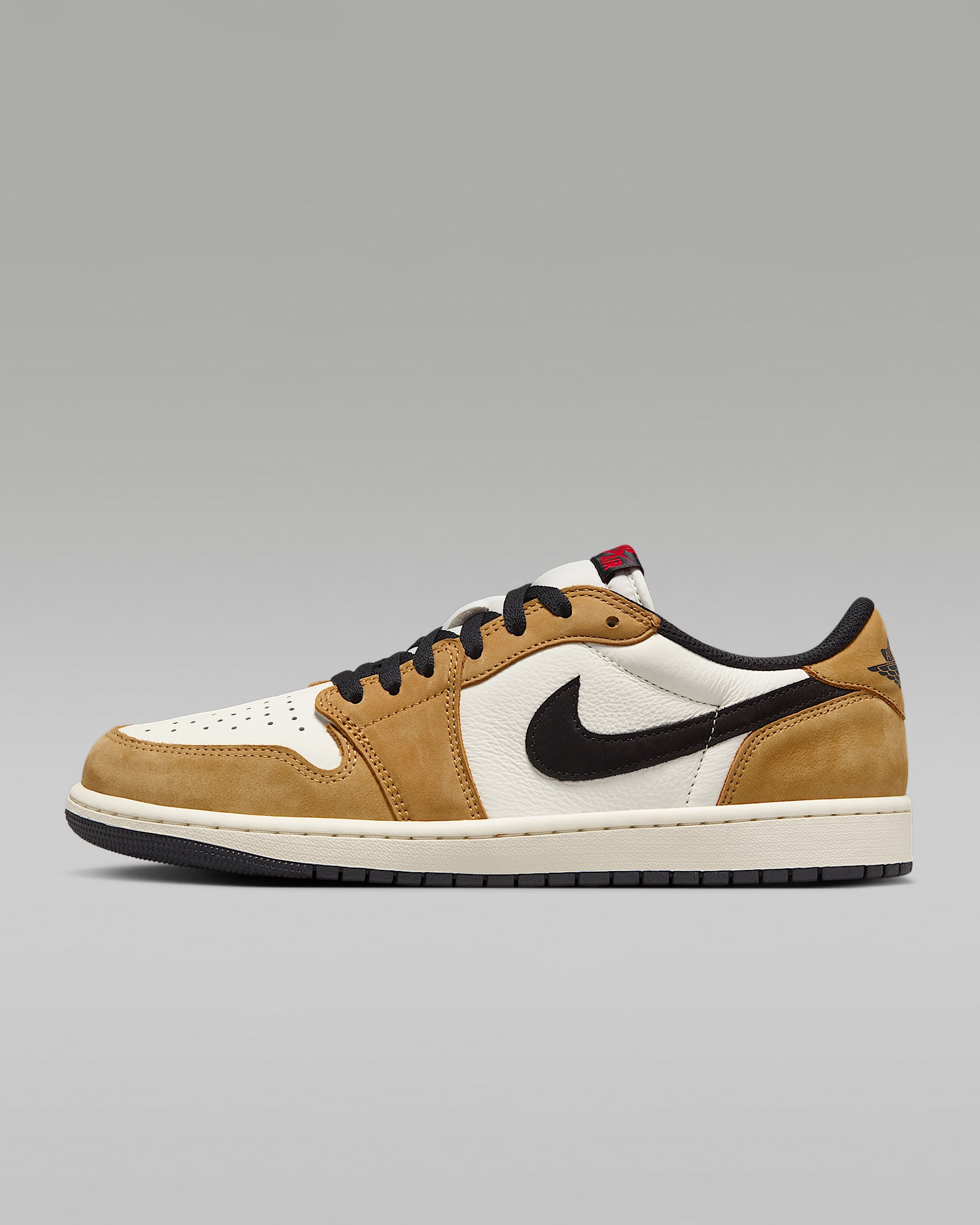 Air Jordan 1 Low OG 男子运动鞋 - 帆白/丰收金/健身红/黑