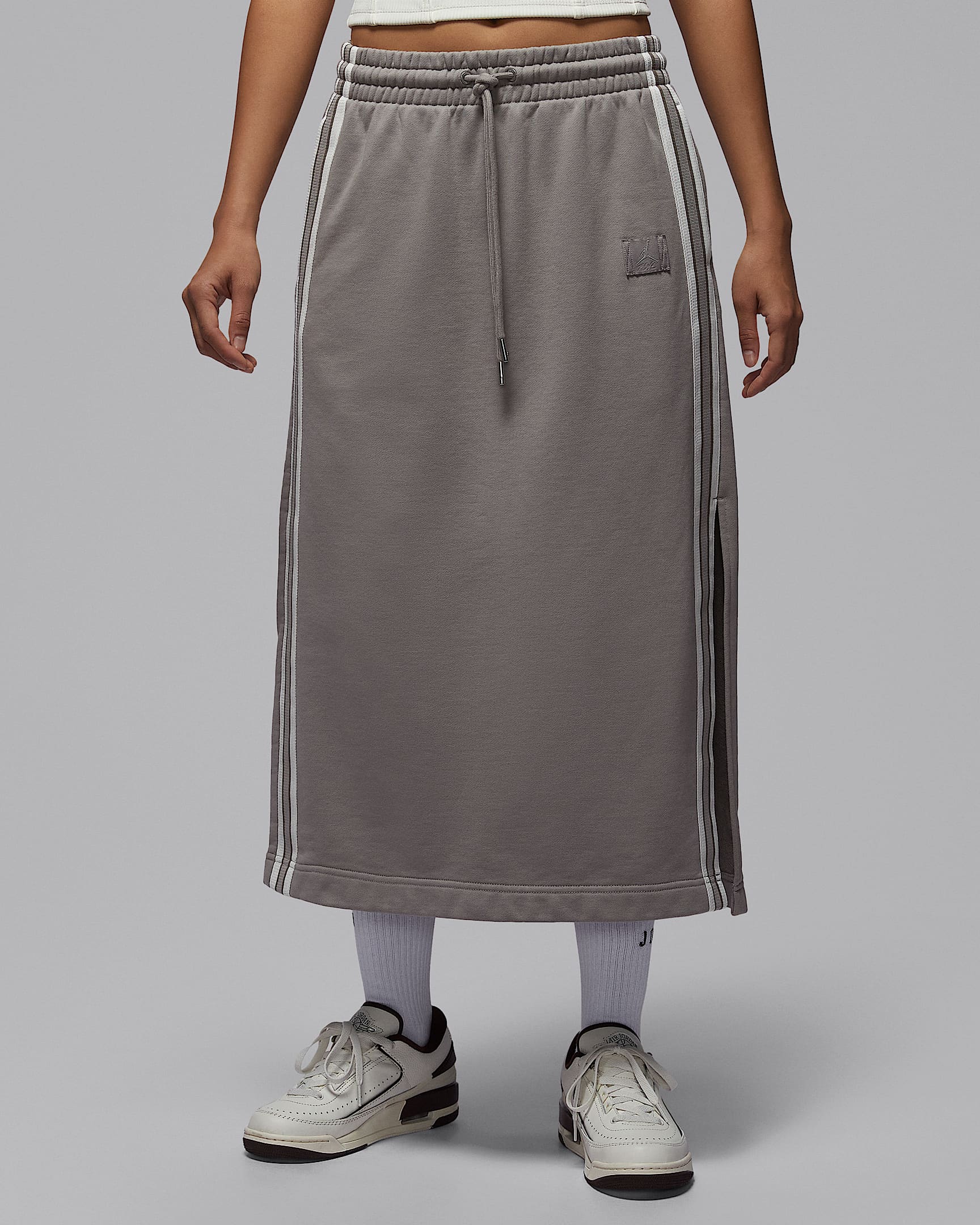 Jordan Flight Fleece 女子半身裙 - 谜团石灰/卵石灰