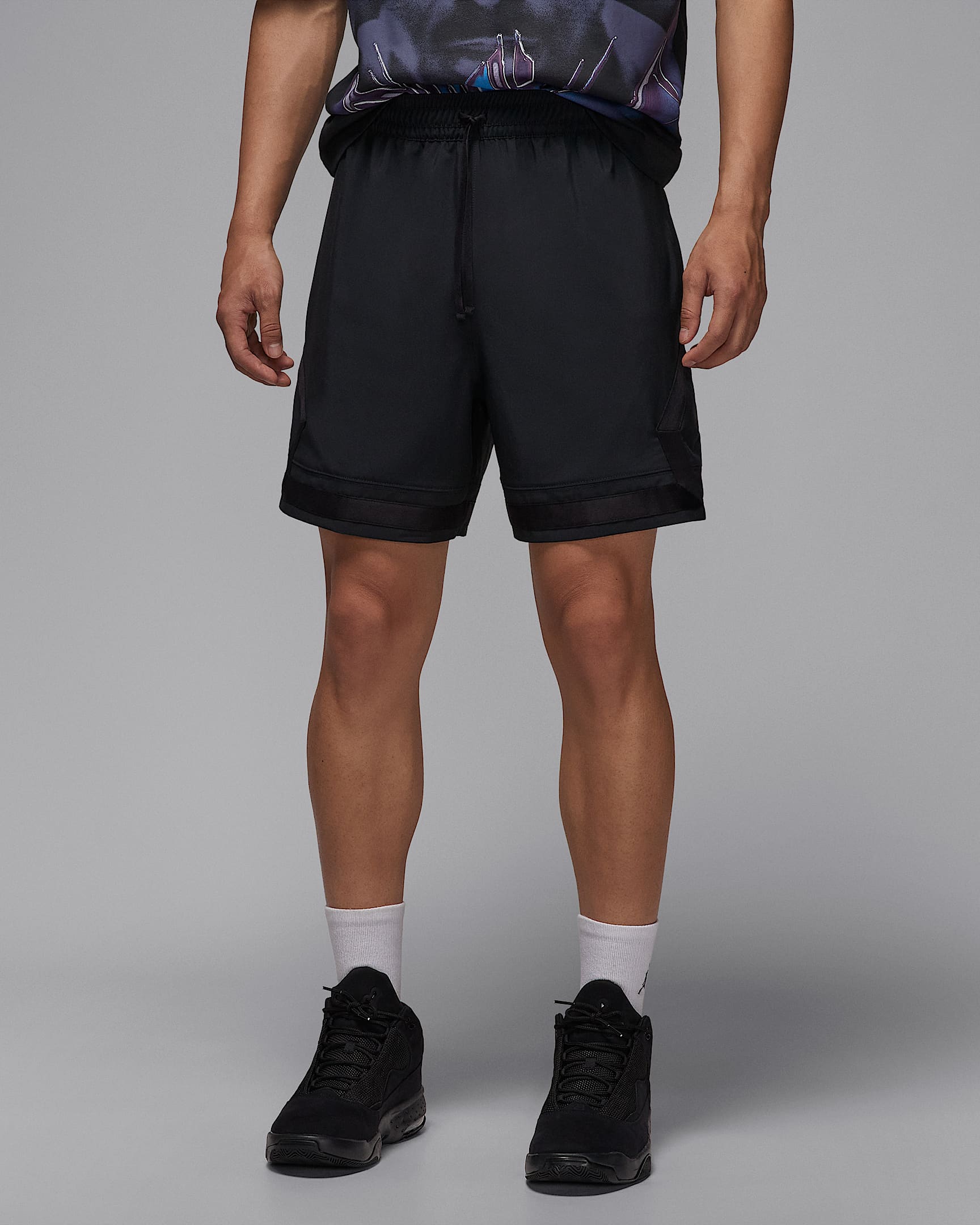 Jordan Sport Dri-FIT Diamond 男子速干梭织短裤 - 黑/黑/黑