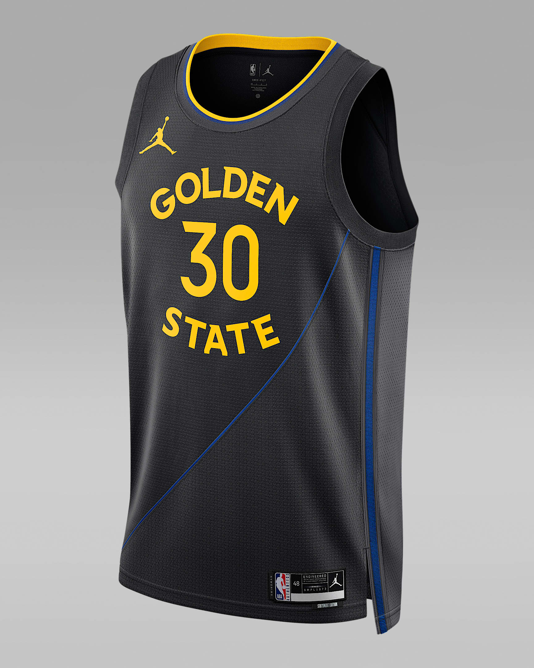 2024/25 赛季金州勇士队斯蒂芬·库里 (Stephen Curry) Statement Edition Jordan Dri-FIT NBA Swingman Jersey 男子速干球衣 - 黑