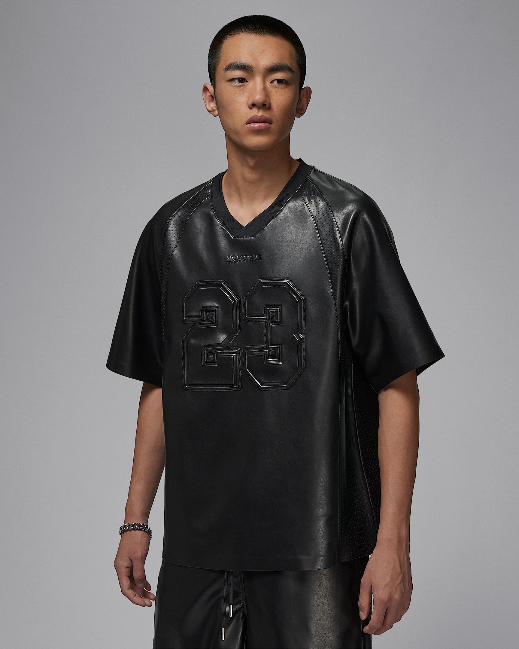 Air Jordan 男子合成革球衣 - 黑