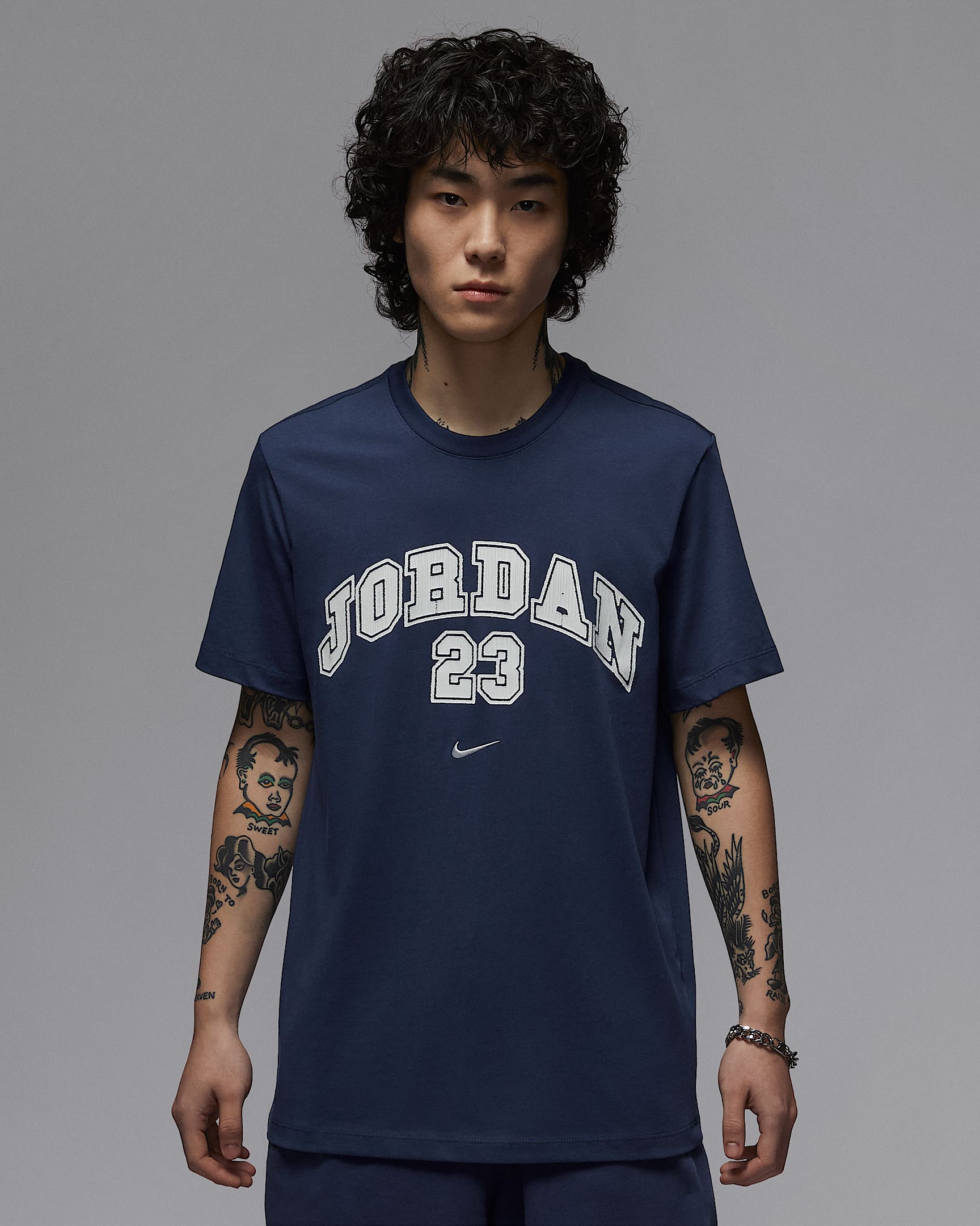 Jordan MVP 男子T恤 - 深藏青/白色/白色