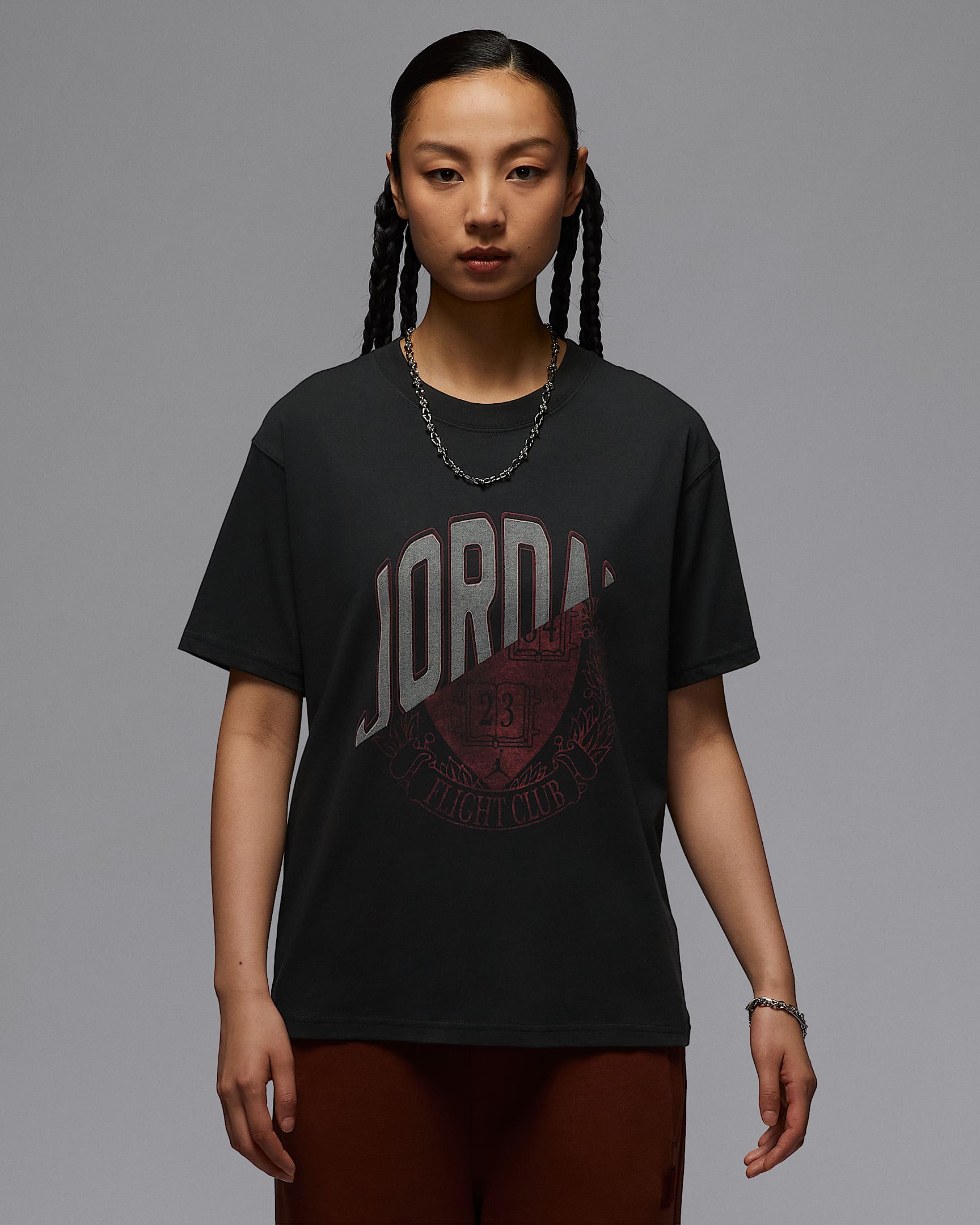 Jordan 女子印花T恤 - 灰黑
