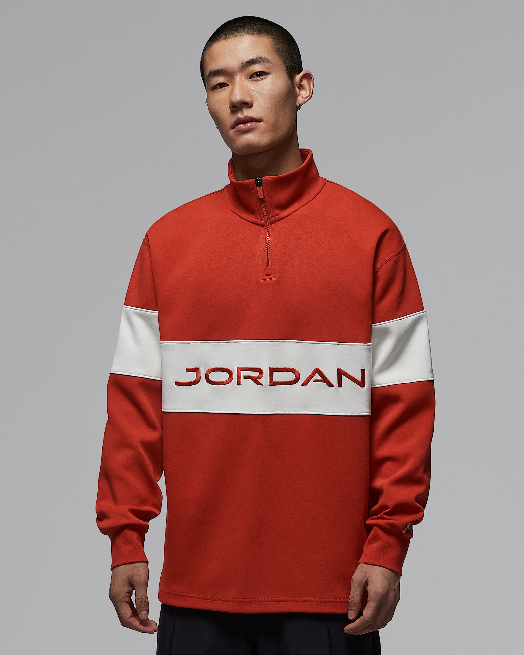 Jordan Dri-FIT 男子速干高尔夫上衣 - 神秘红/帆白/帆白