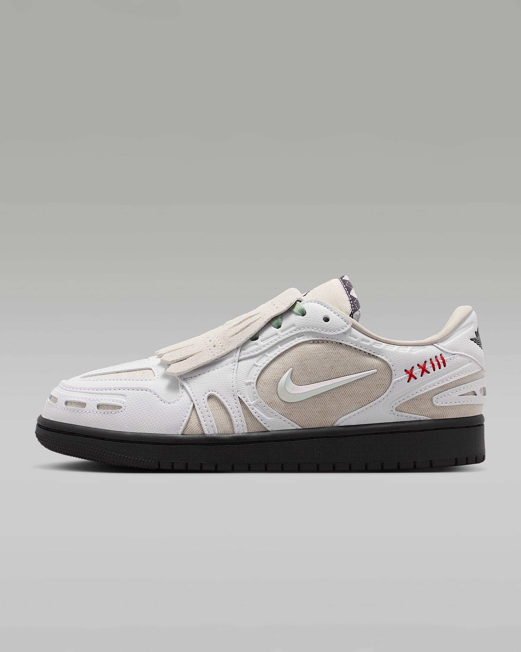 Air Jordan 1 Low Method of Make 女子运动鞋 - 浅土褐/黑/温和灰绿/白色