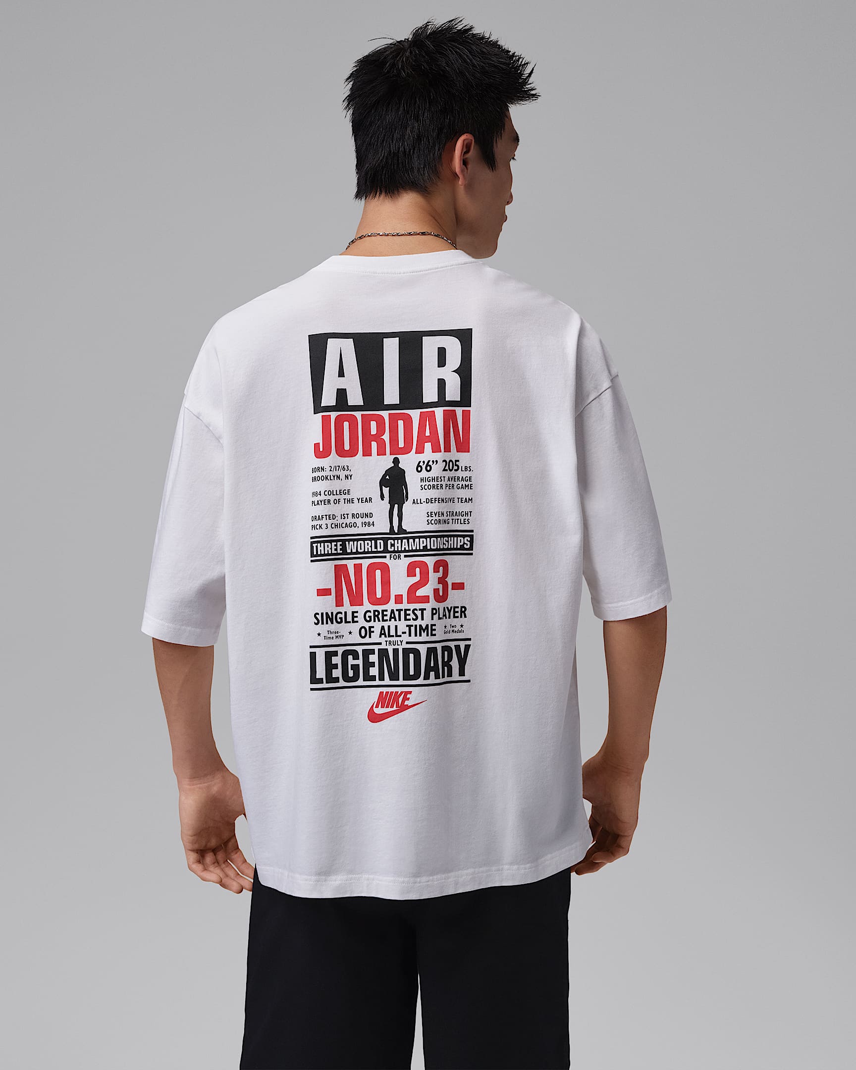 Jordan Flight 男子T恤 - 白色/大学红