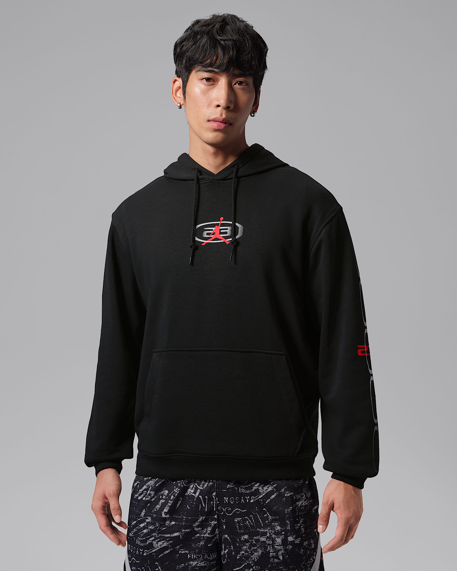 Jordan Sport Crossover Dri-FIT 男子速干针织套头连帽衫 - 黑
