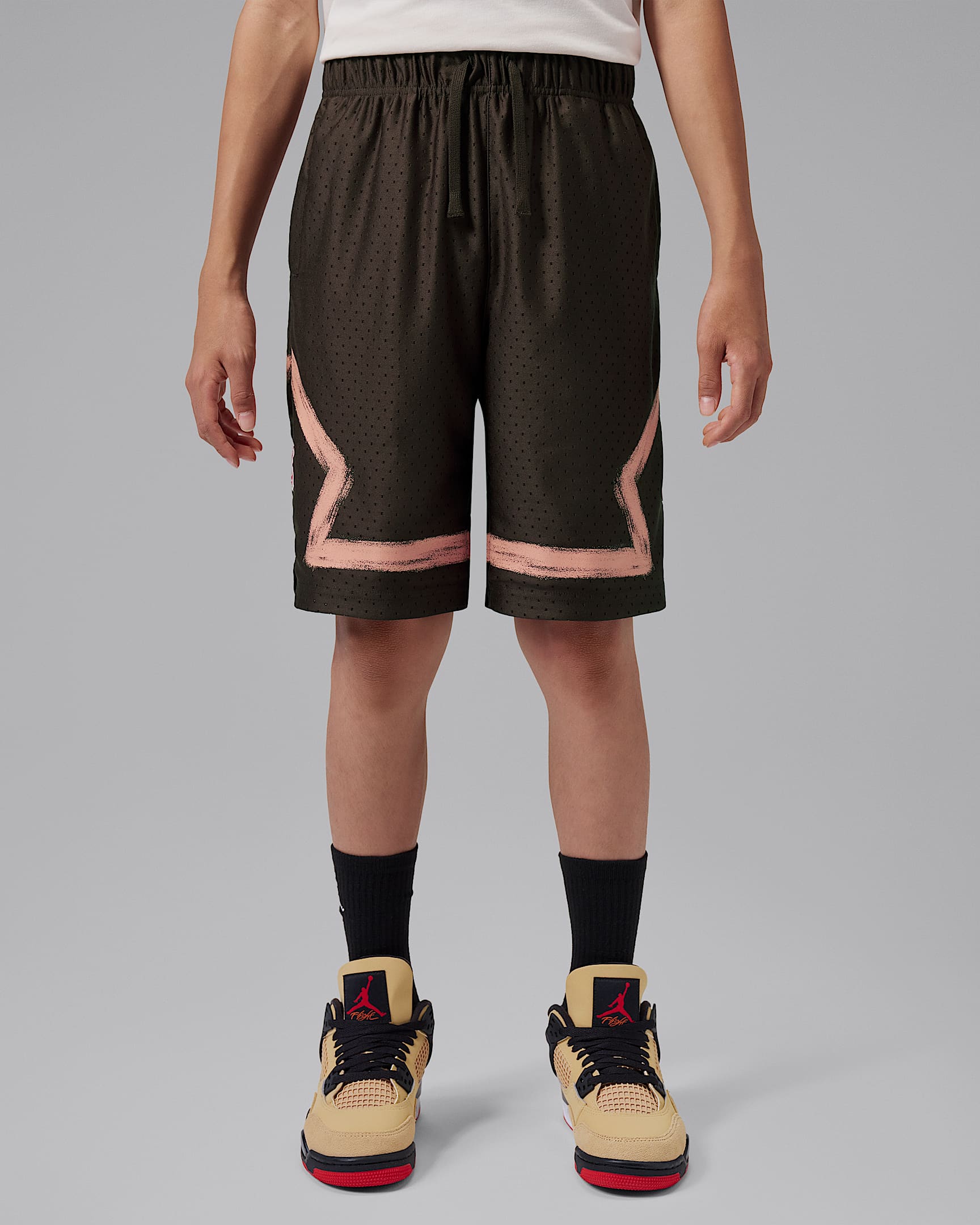 Jordan Dri-FIT Diamond 下站东单大童速干运动短裤 - 丝绒棕