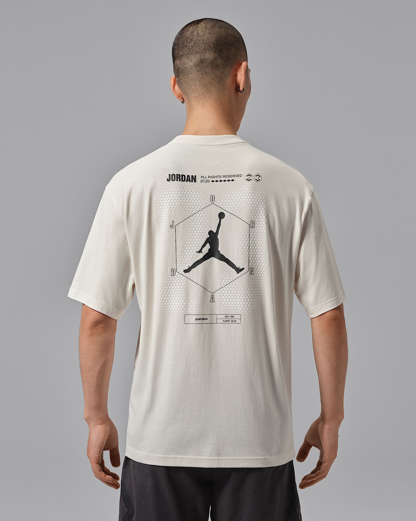 Jordan Utility 男子短袖印花T恤 - 幻影灰白