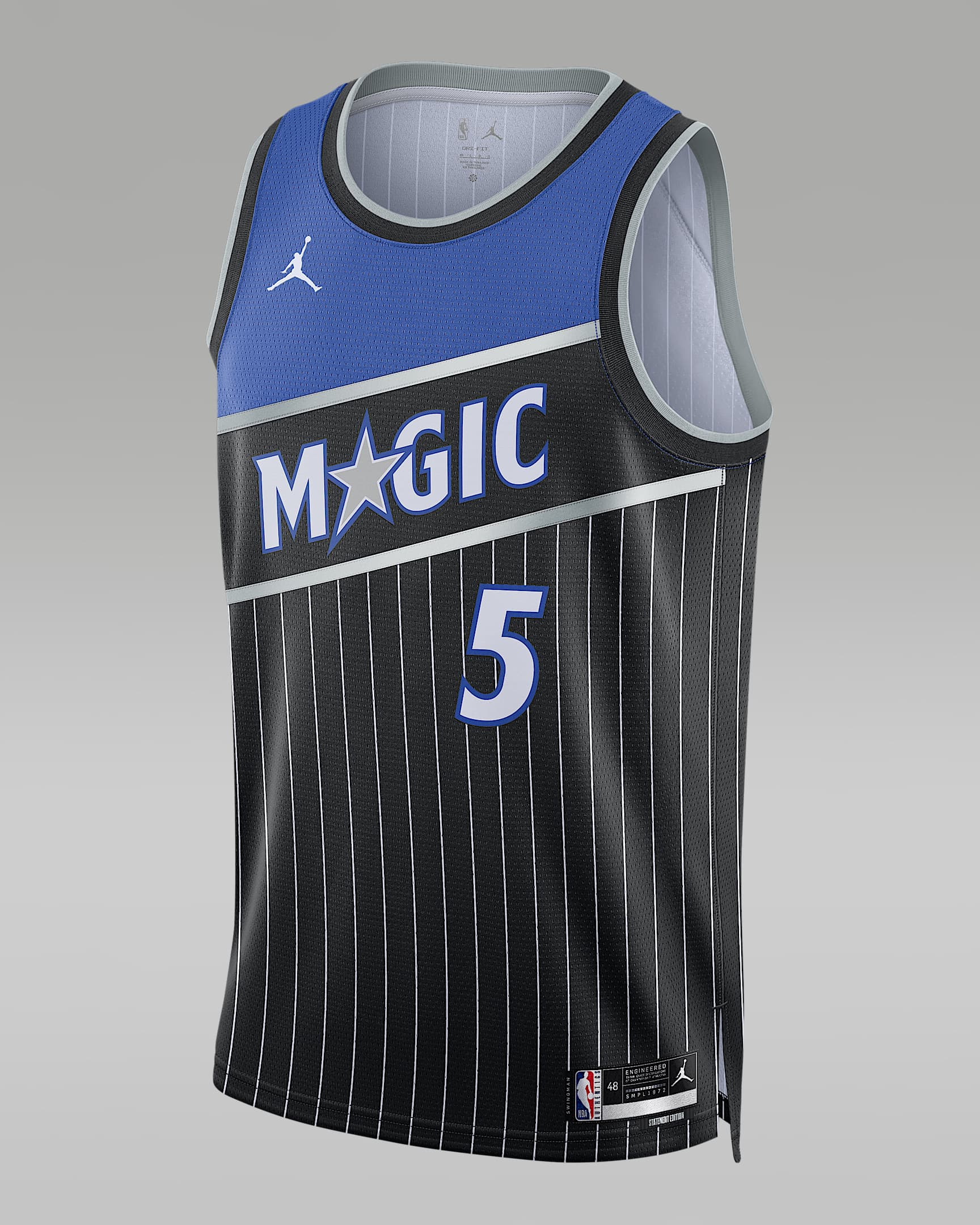 2025/26 赛季奥兰多魔术队 Statement Edition Jordan Dri-FIT NBA Swingman Jersey 男子速干球衣 - 黑