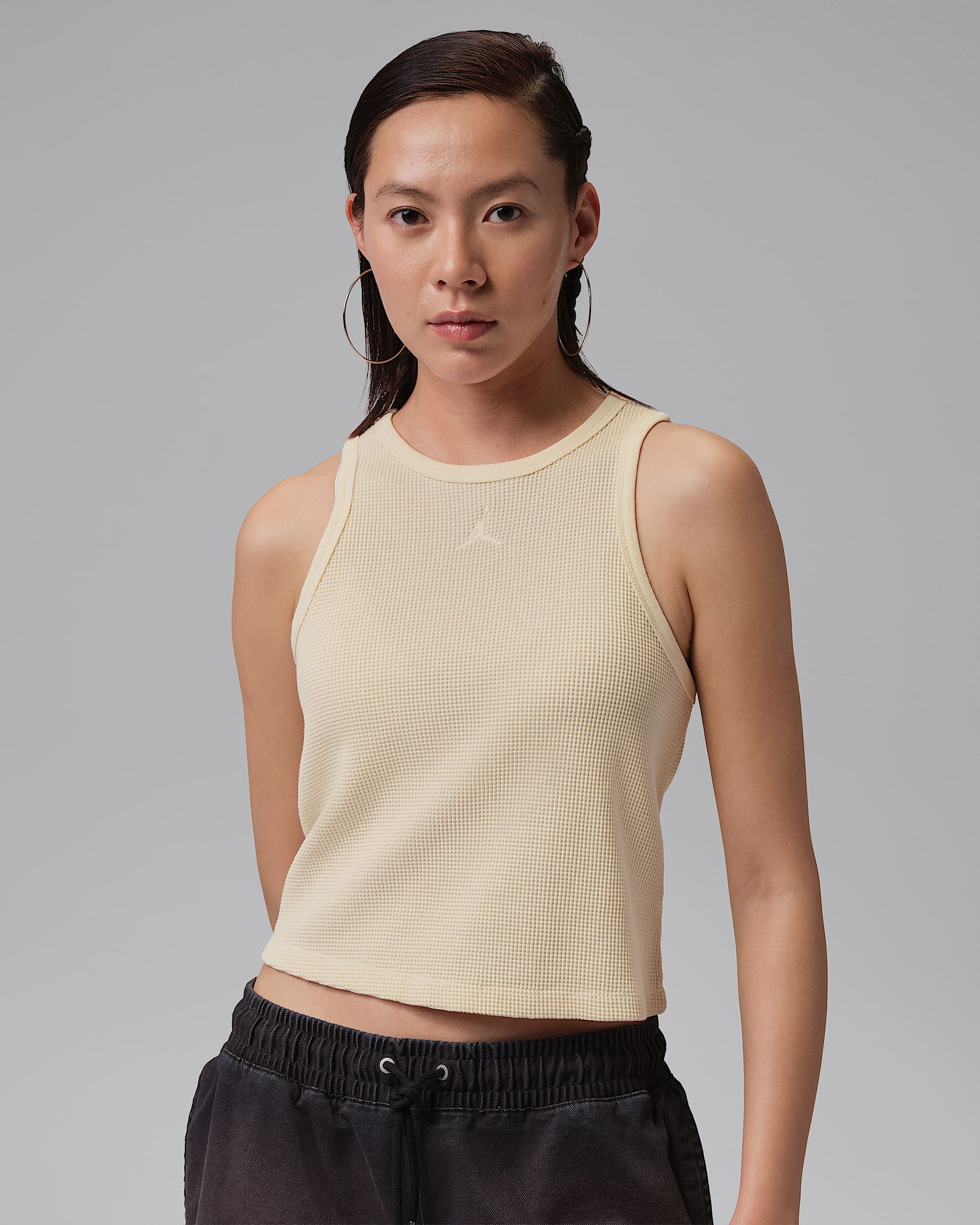 Jordan Flight 女子华夫格背心 - 淡象牙白/淡象牙白