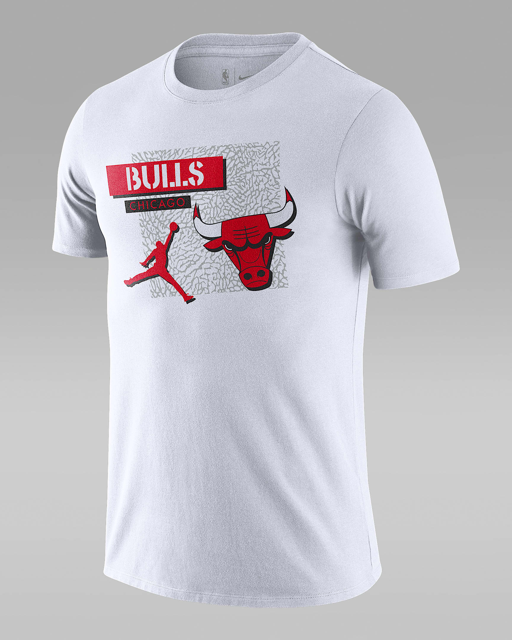 芝加哥公牛队 Jordan Dri-FIT NBA 男子T恤 - 白色