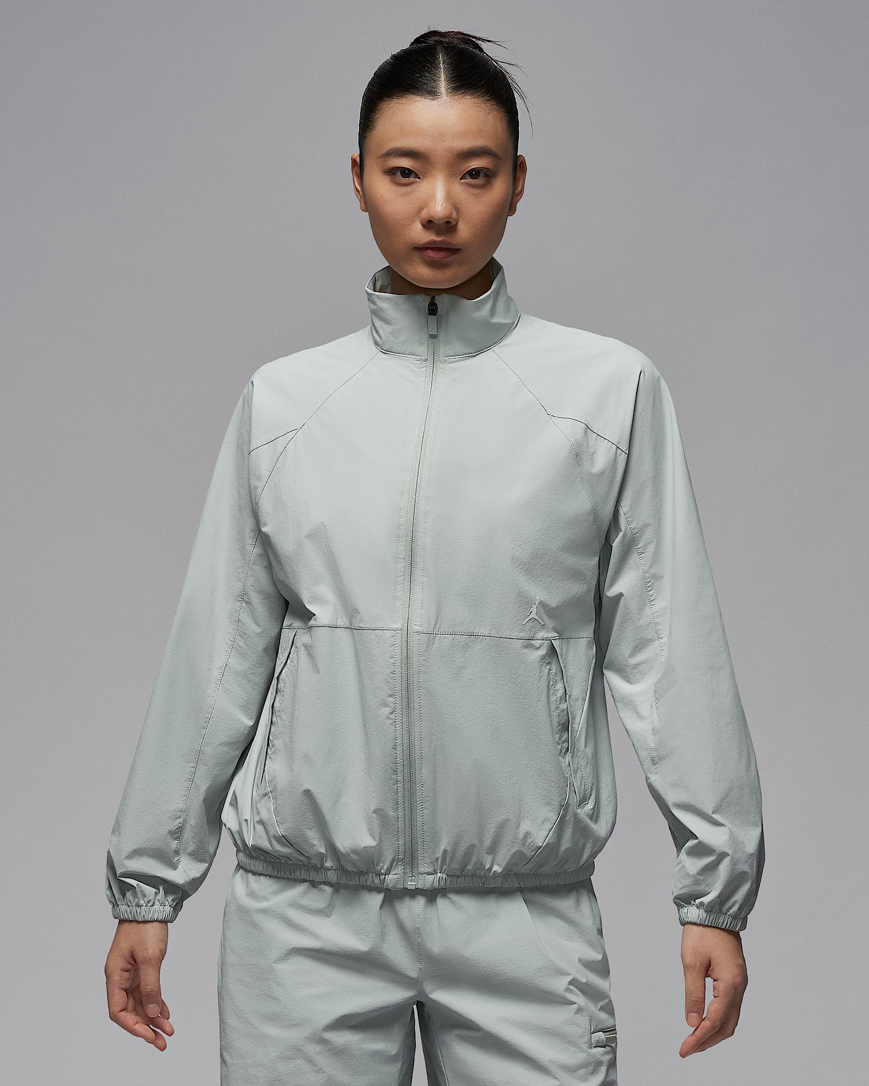Jordan Sport Dri-FIT Tunnel 女子防晒速干夹克 - 浅银/白色